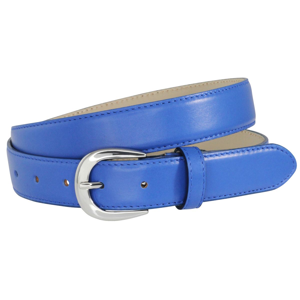 LINDENMANN Ledergürtel Damen 30 mm Nappa-Leder blau