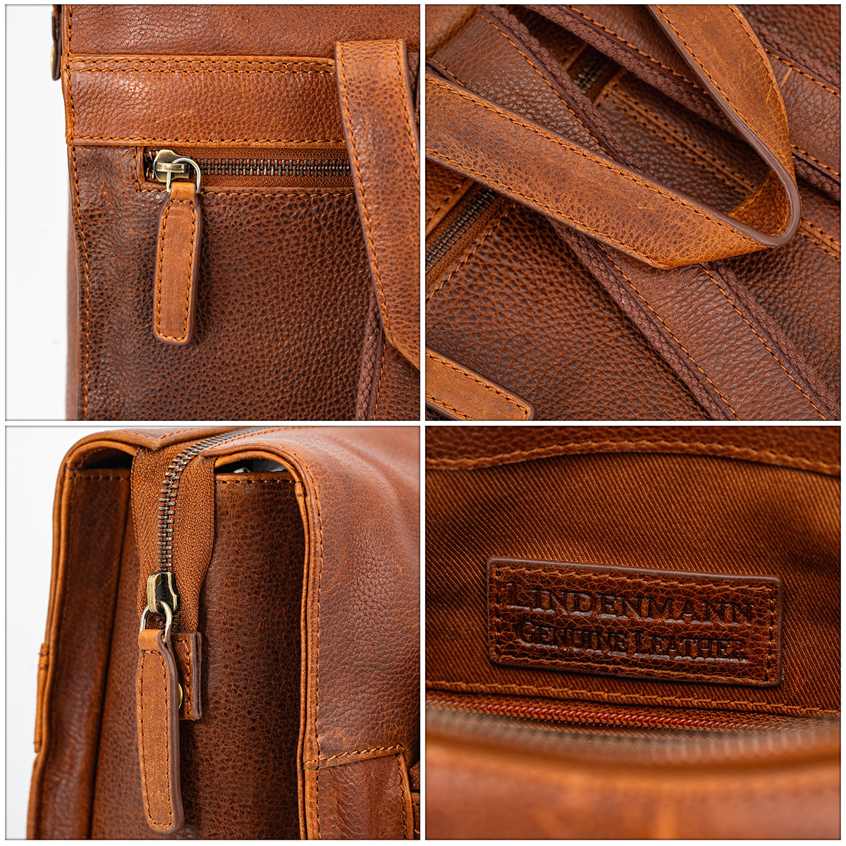 Lindenmann Rucksack cognac