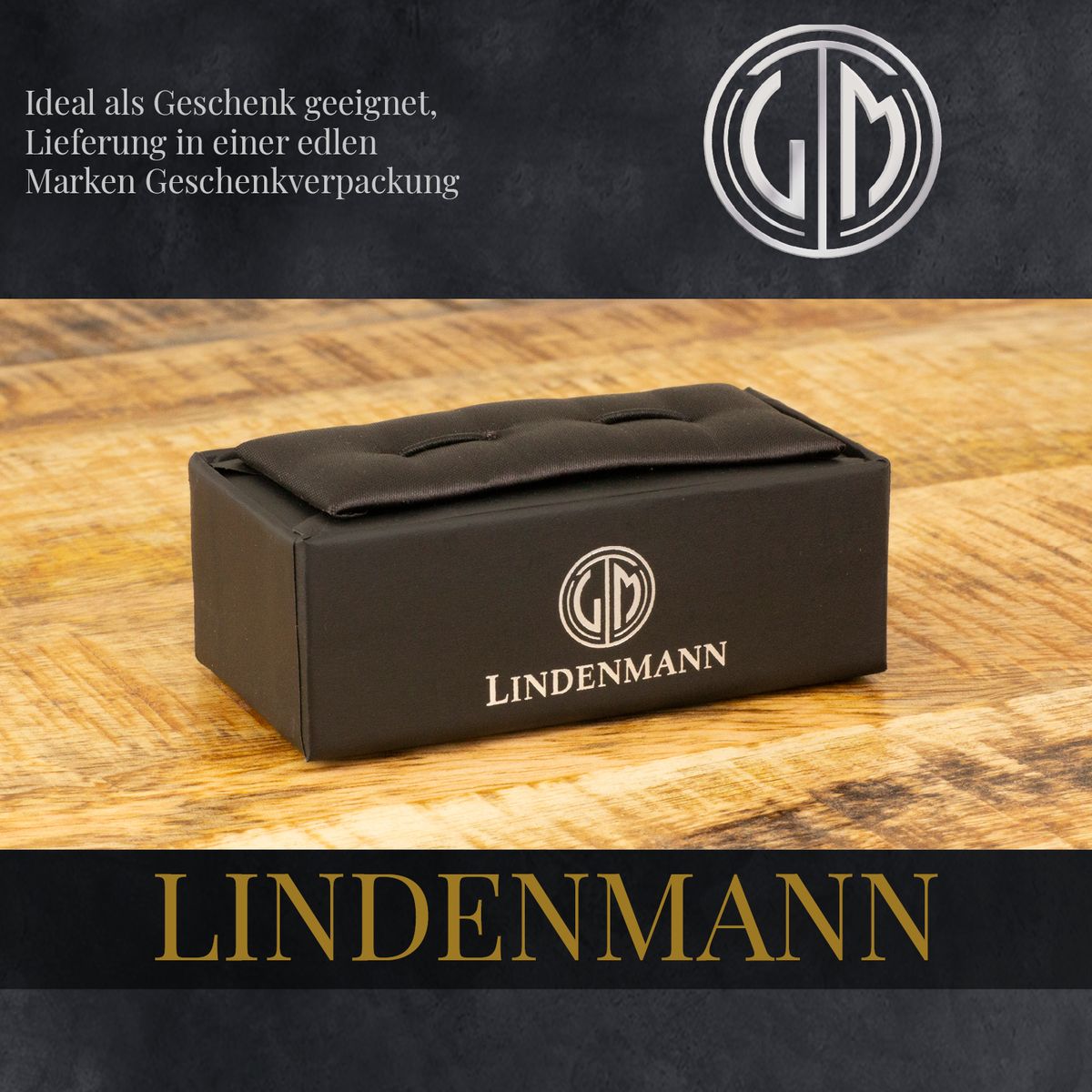 LINDENMANN Manschettenknöpfe Herren Business Hochzeit