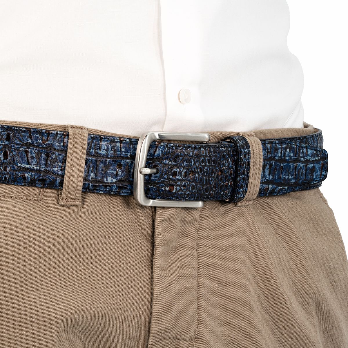 LINDENMANN Jeansgürtel Herren blau