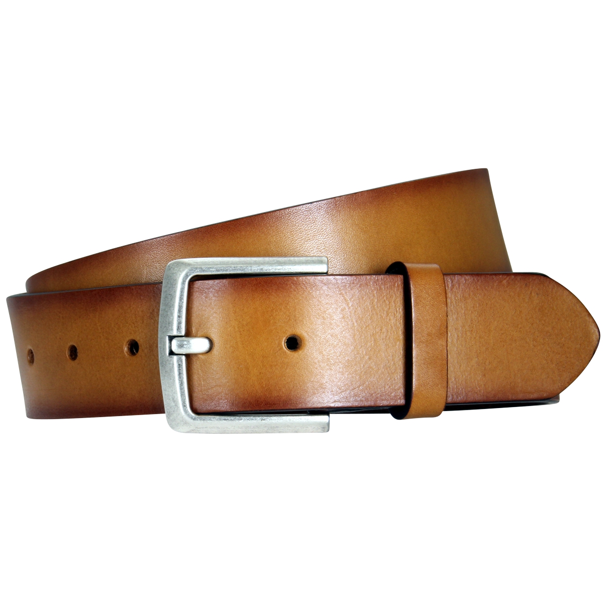 LINDENMANN Leder-Gürtel Herren 40 mm Vollrind cognac