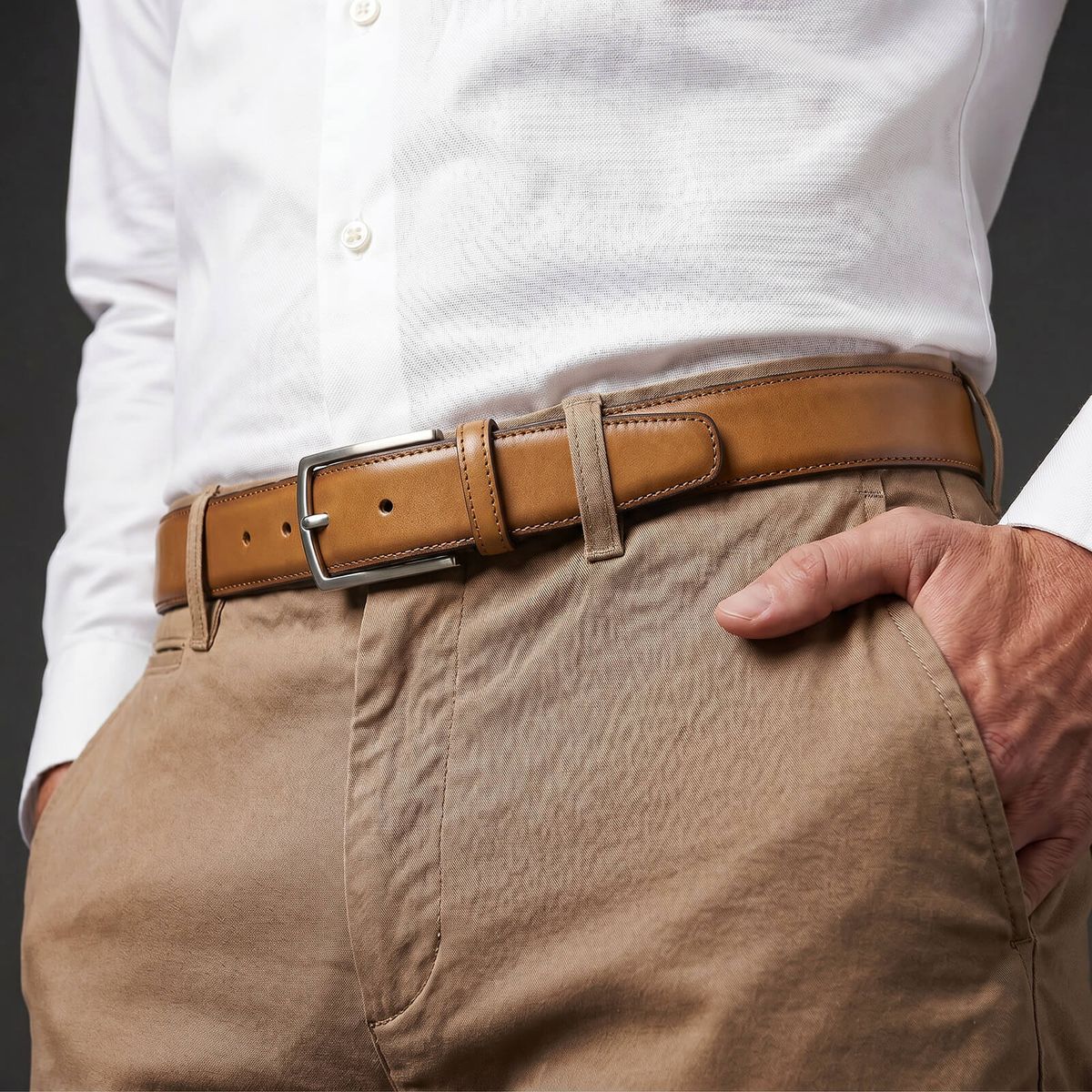 braun, Leder, Gürtel, Taillierter Stil, Hose,
