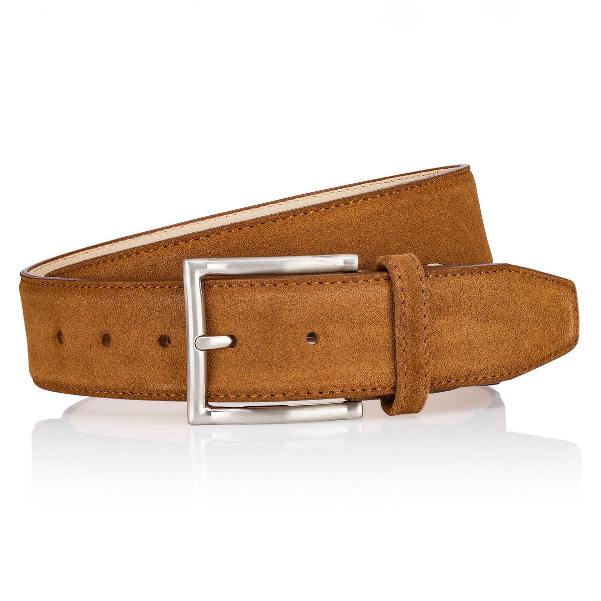 LINDENMANN Herrengürtel Leder cognac