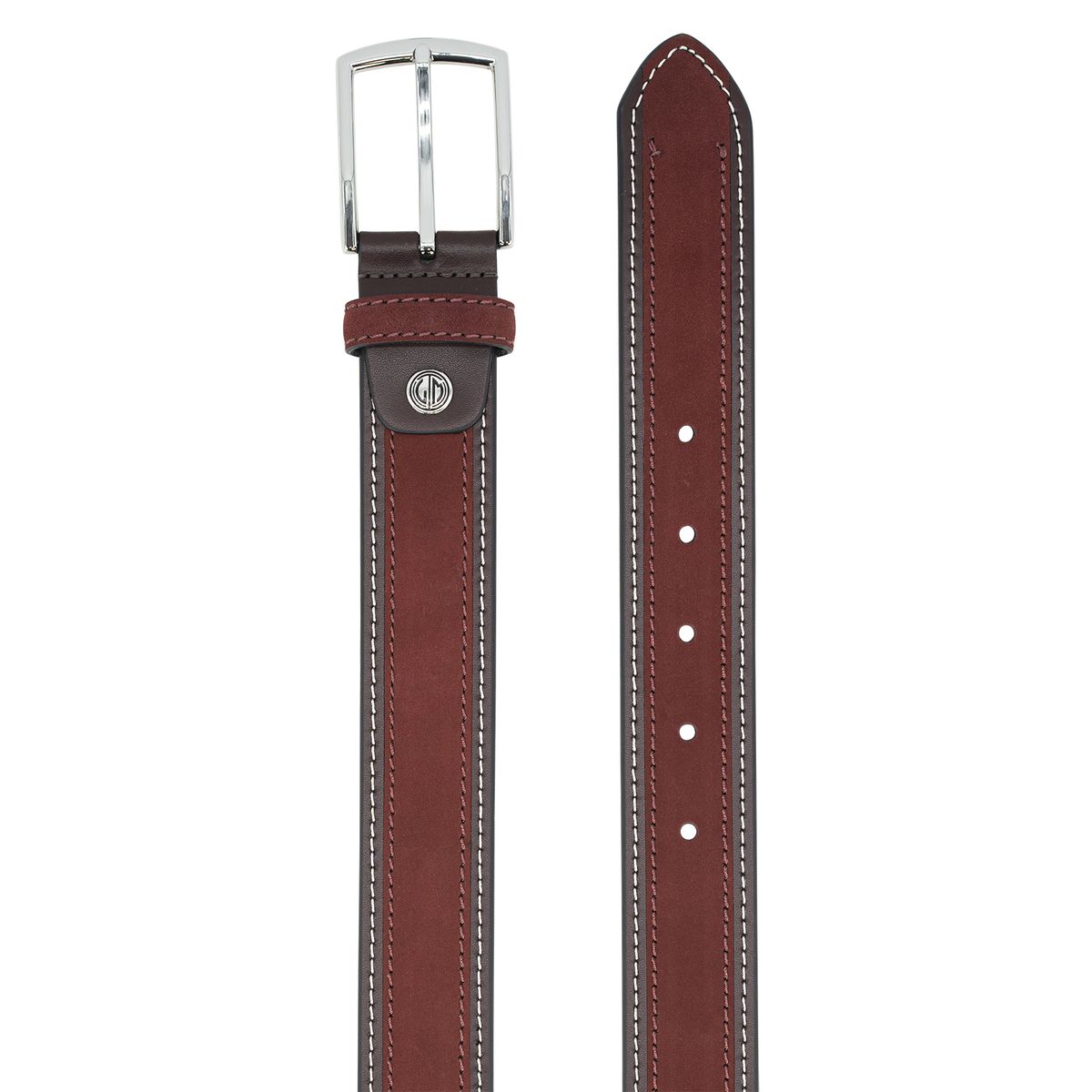 LINDENMANN Premium Ledergürtel rot