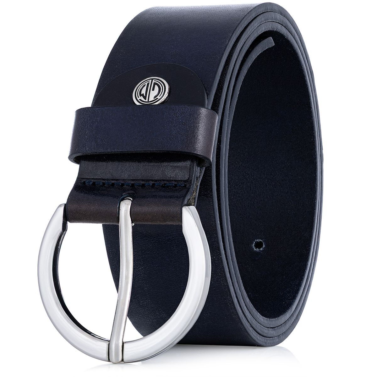 Zubehor, Gürtel, Leinwand, LINDENMANN Vollrindledergürtel Damen blau