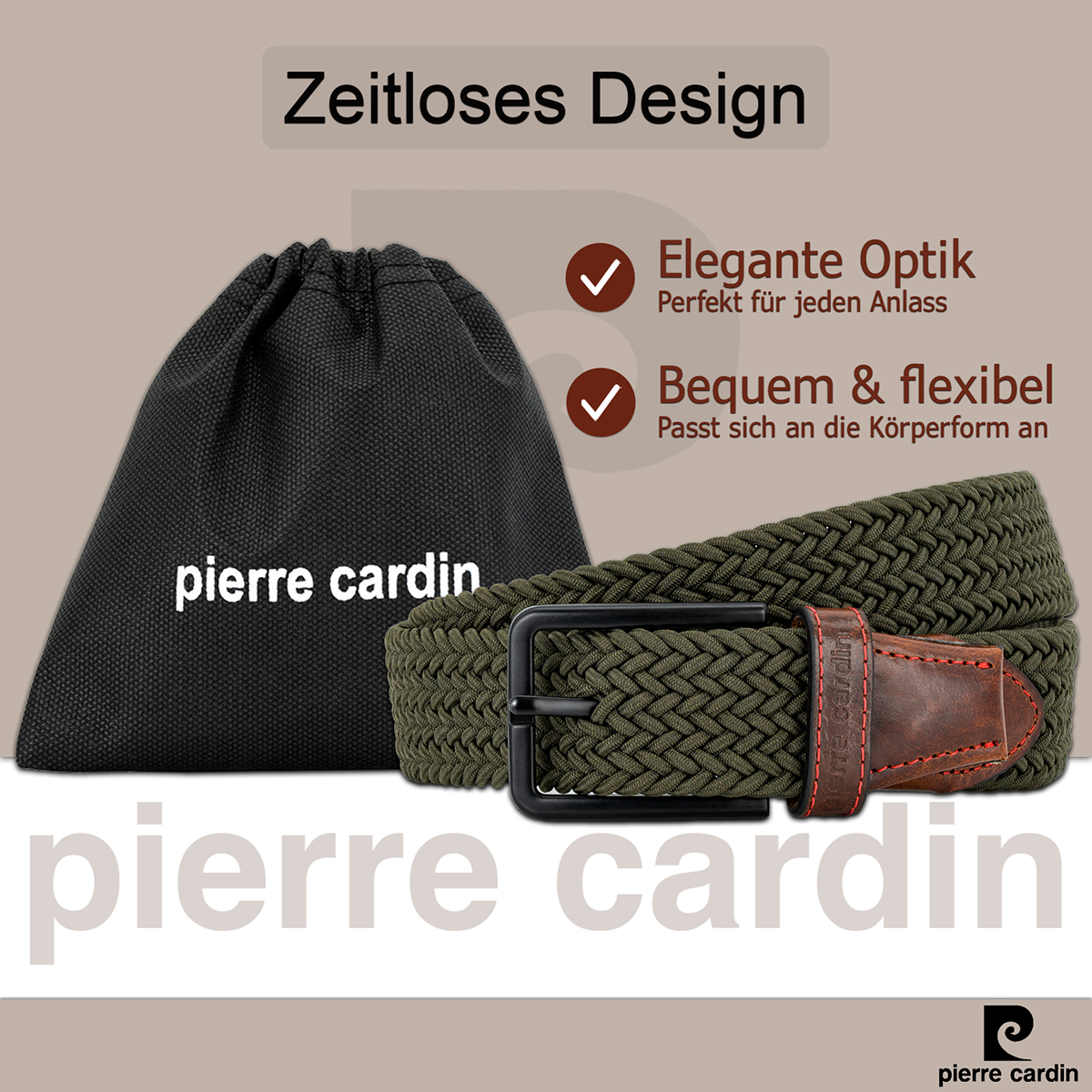 Pierre Cardin Herren-Leder-Gürtel