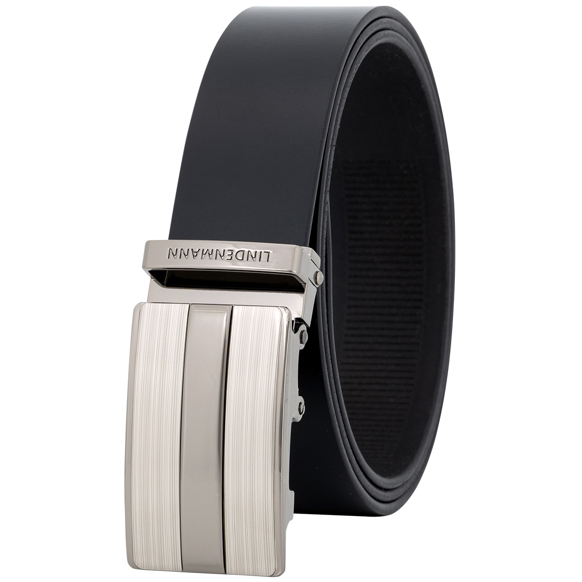LINDENMANN Ledergürtel Automatikgürtel Herren schwarz