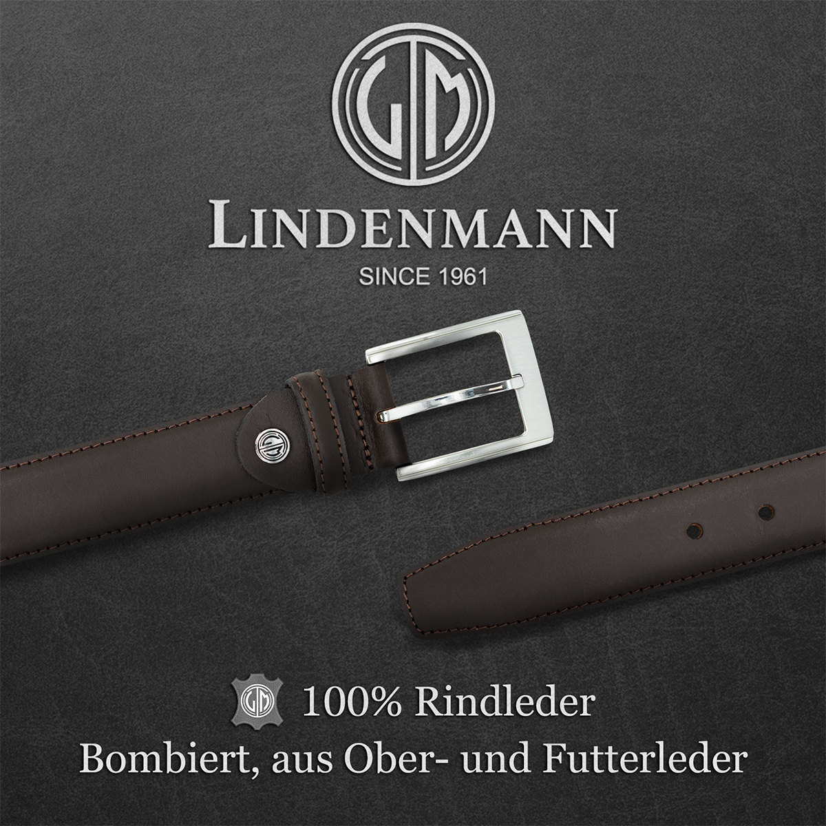 LINDENMANN Ledergürtel braun