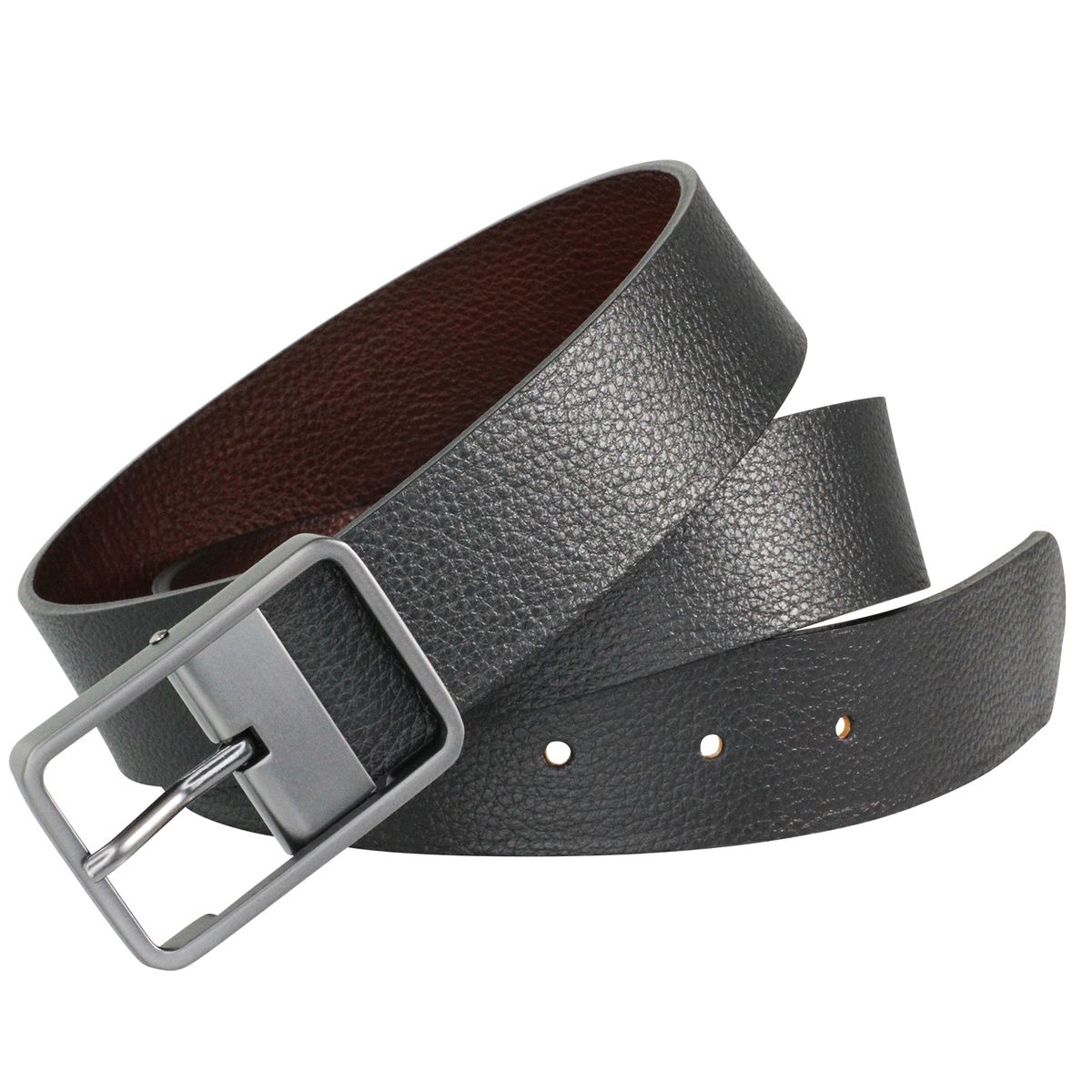 Wendeledergürtel Herren braun LINDENMANN Ledergürtel Herren 35 mm Vollrind schwarz-braun