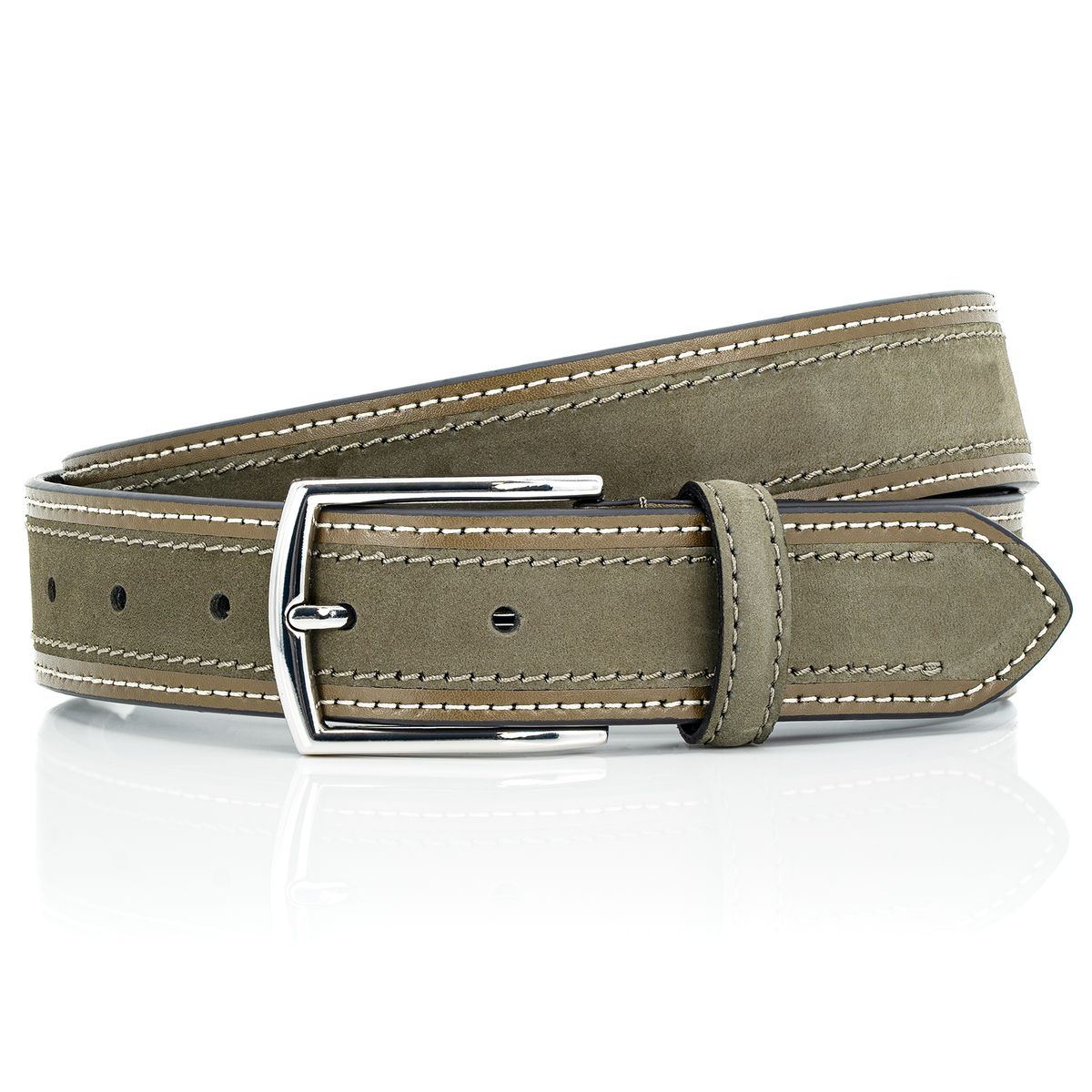 LINDENMANN Premium Ledergürtel grün LINDENMANN Premium Ledergürtel grün