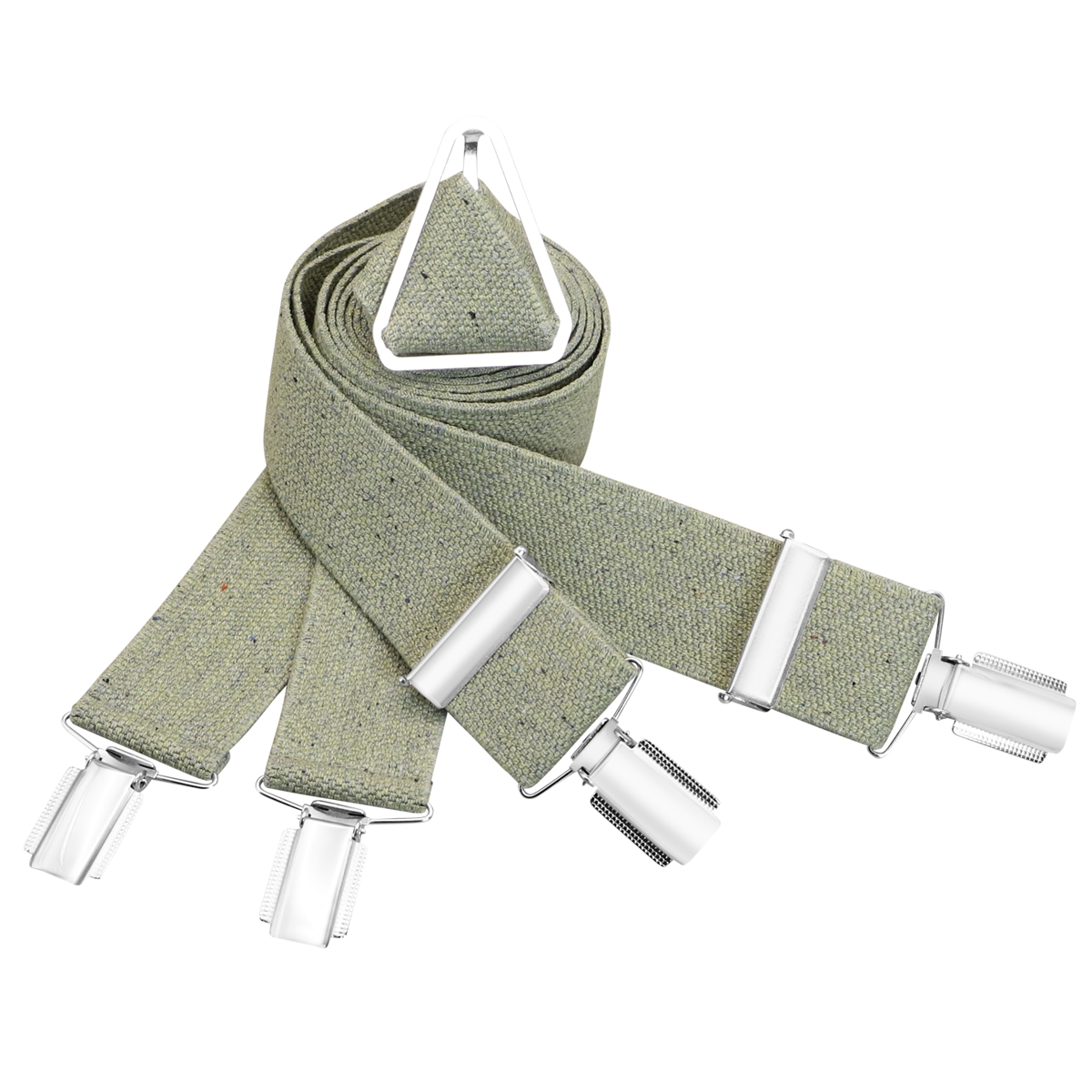 LINDENMANN Hosenträger Herren salbei X-Form elastisch und längenverstellbar Made in Germany