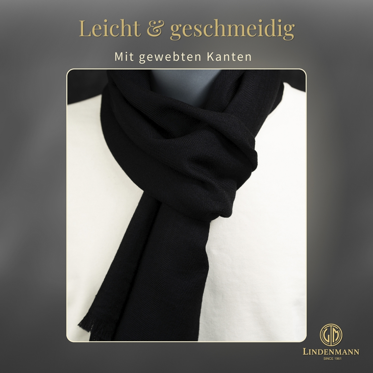 Herren Schal schwarz