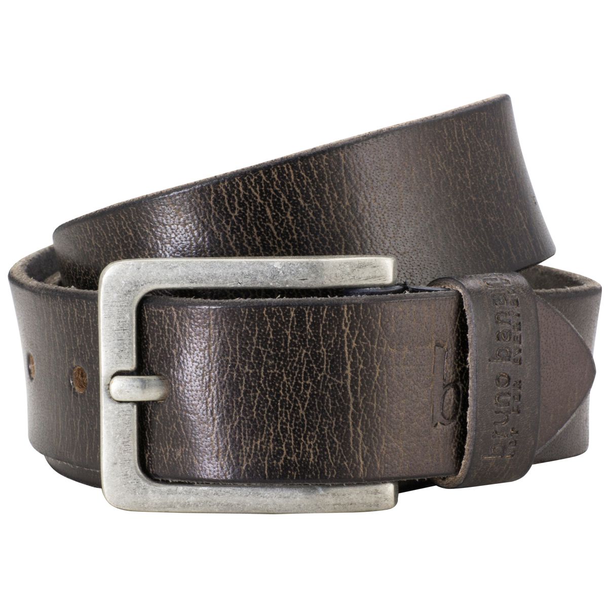 Bruno Banani Ledergürtel Herren Gürtel Herren, Rindledergürtel Herren, 40 mm breit, anthrazit