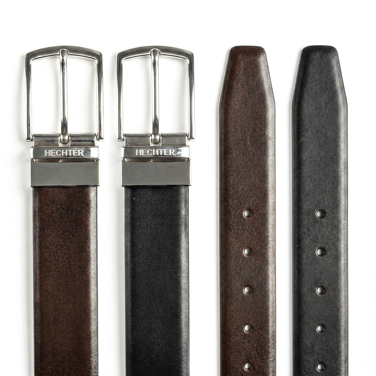 Gürtel, Ledergürtel, Schwarz, Braun, Riemen, HECHTER Paris Herren Wendegürtel aus 100% Echtleder schwarz/dunkelbraun