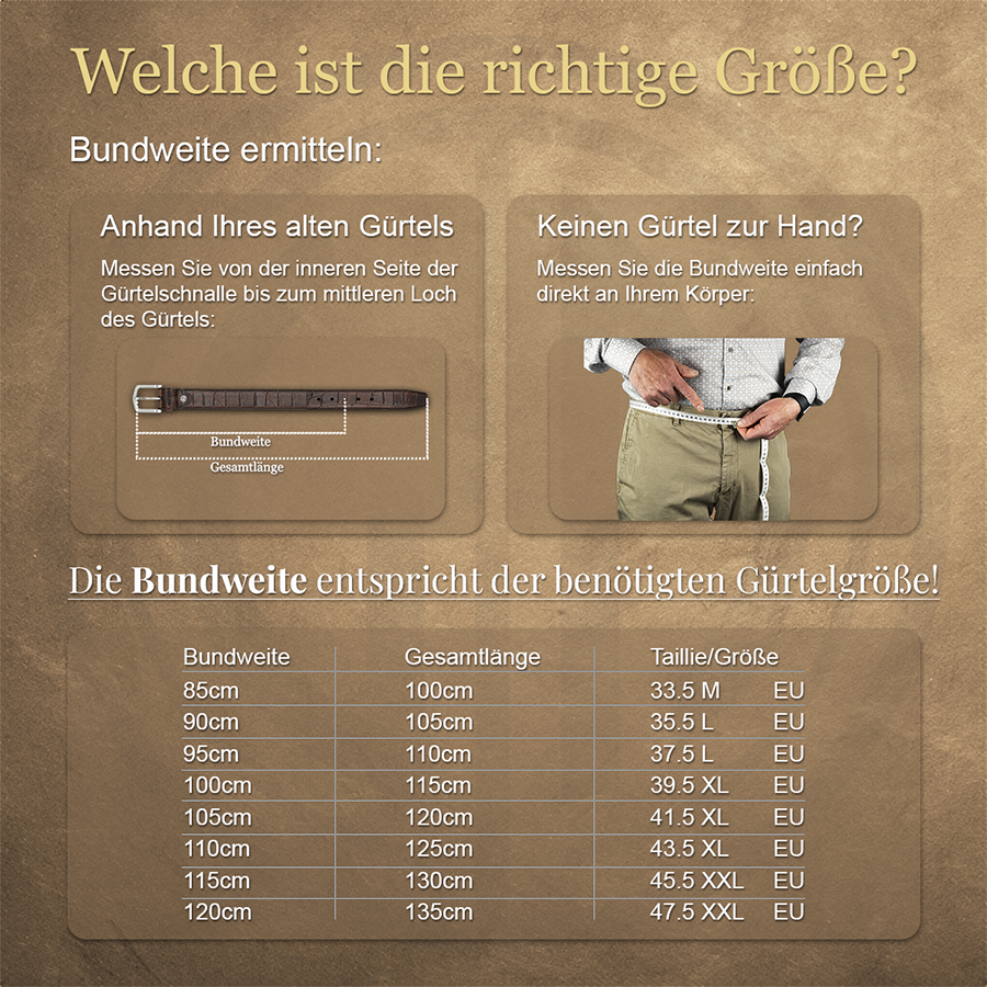 LINDENMANN Vollrindledergürtel Herren Schokoladenbraun