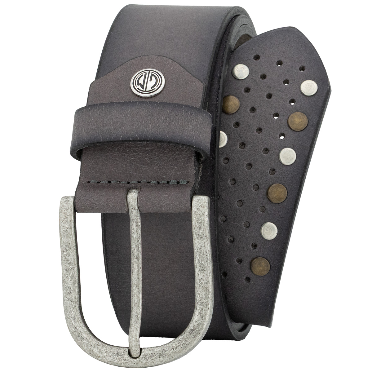 LINDENMANN Vollrindsleder Damengürtel Urbanes Grau