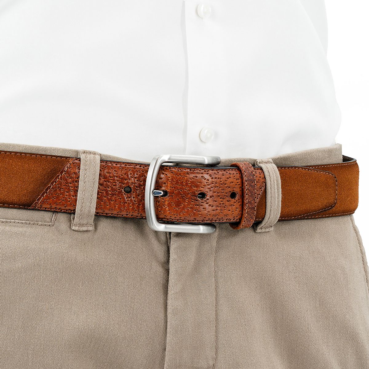 LINDENMANN Herrengürtel Leder cognac