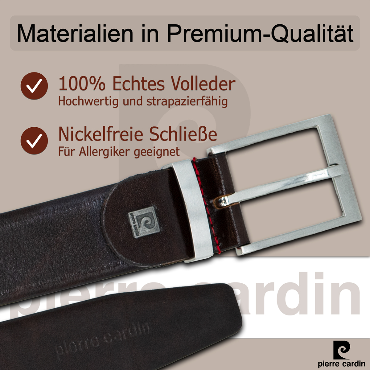 Pierre Cardin Herren-Leder-Gürtel