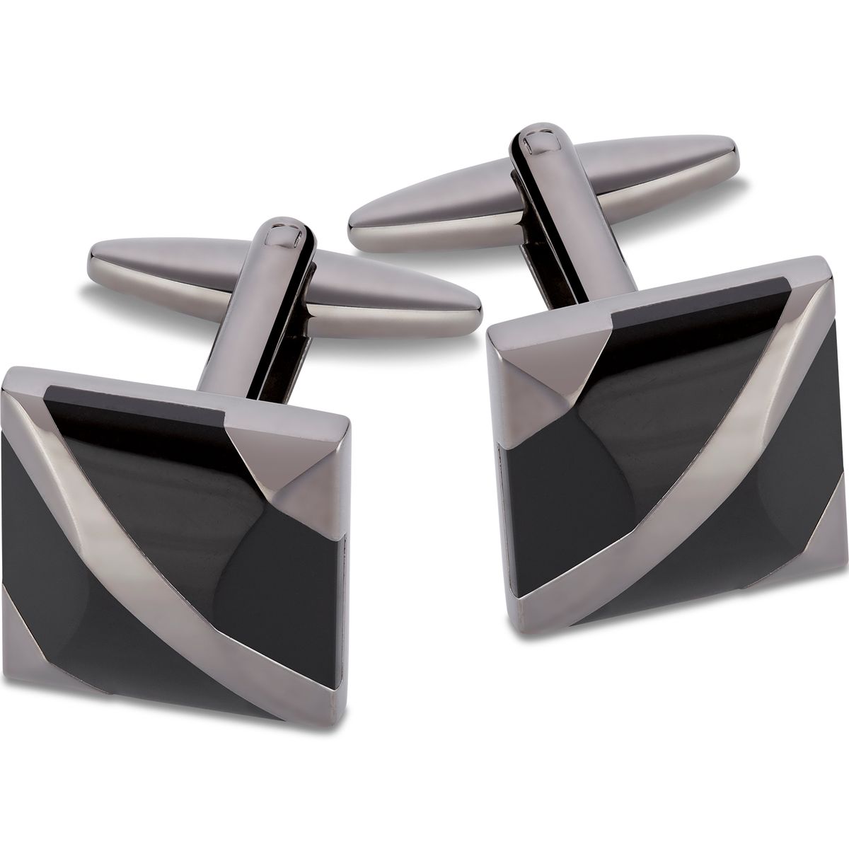 LINDENMANN Manschettenknöpfe Herren im Geschenk-Etui gunmetal