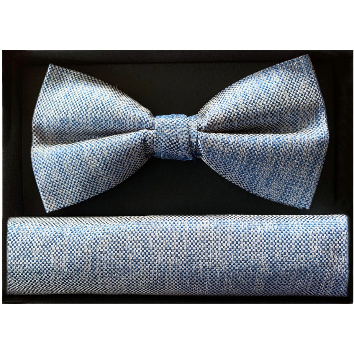 LINDENMANN Set Einstecktuch und Fliege für Herren LINDENMANN Set Herren Einstecktuch und Fliege Accessoire für Männer blau