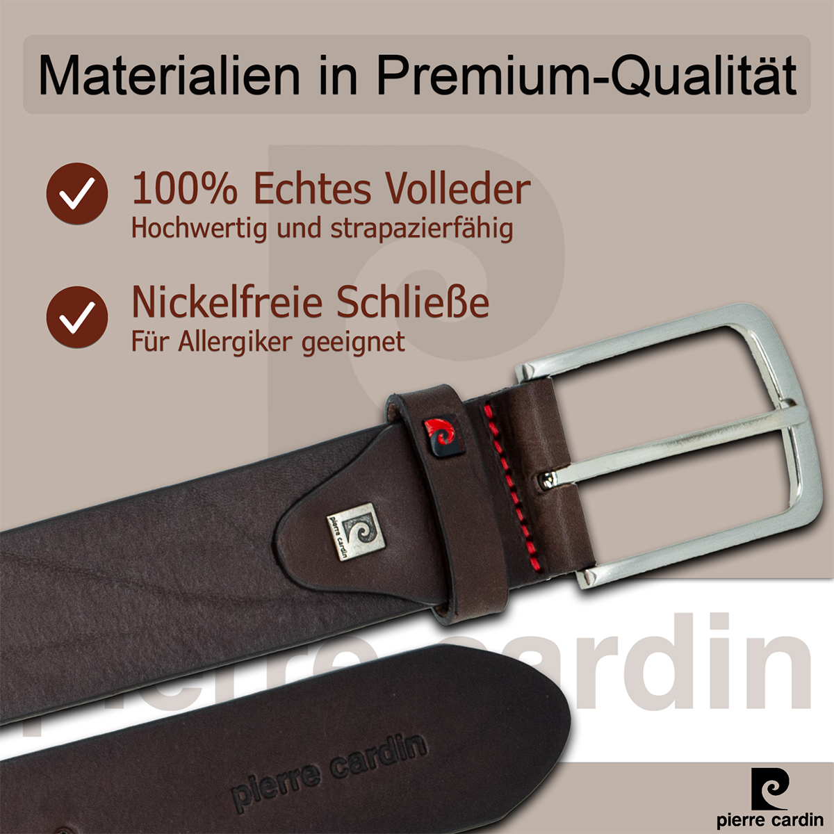 Pierre Cardin Herren-Leder-Gürtel