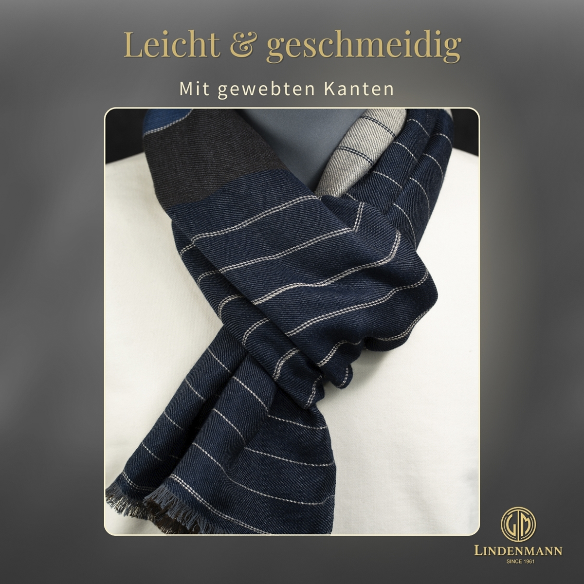 Herren Schal blau