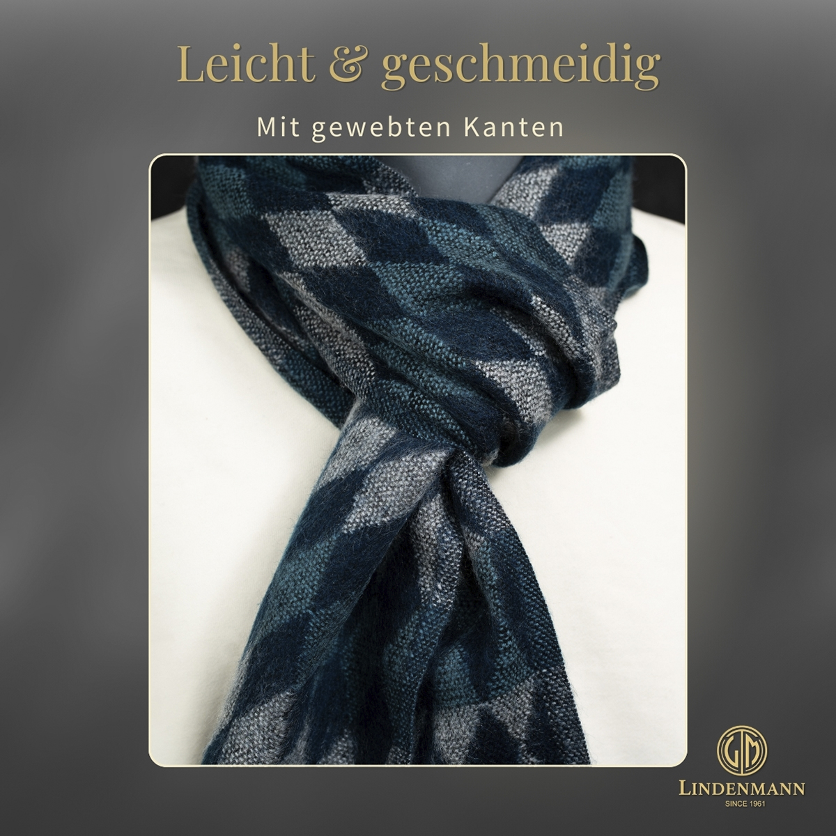 Herren Schal blau