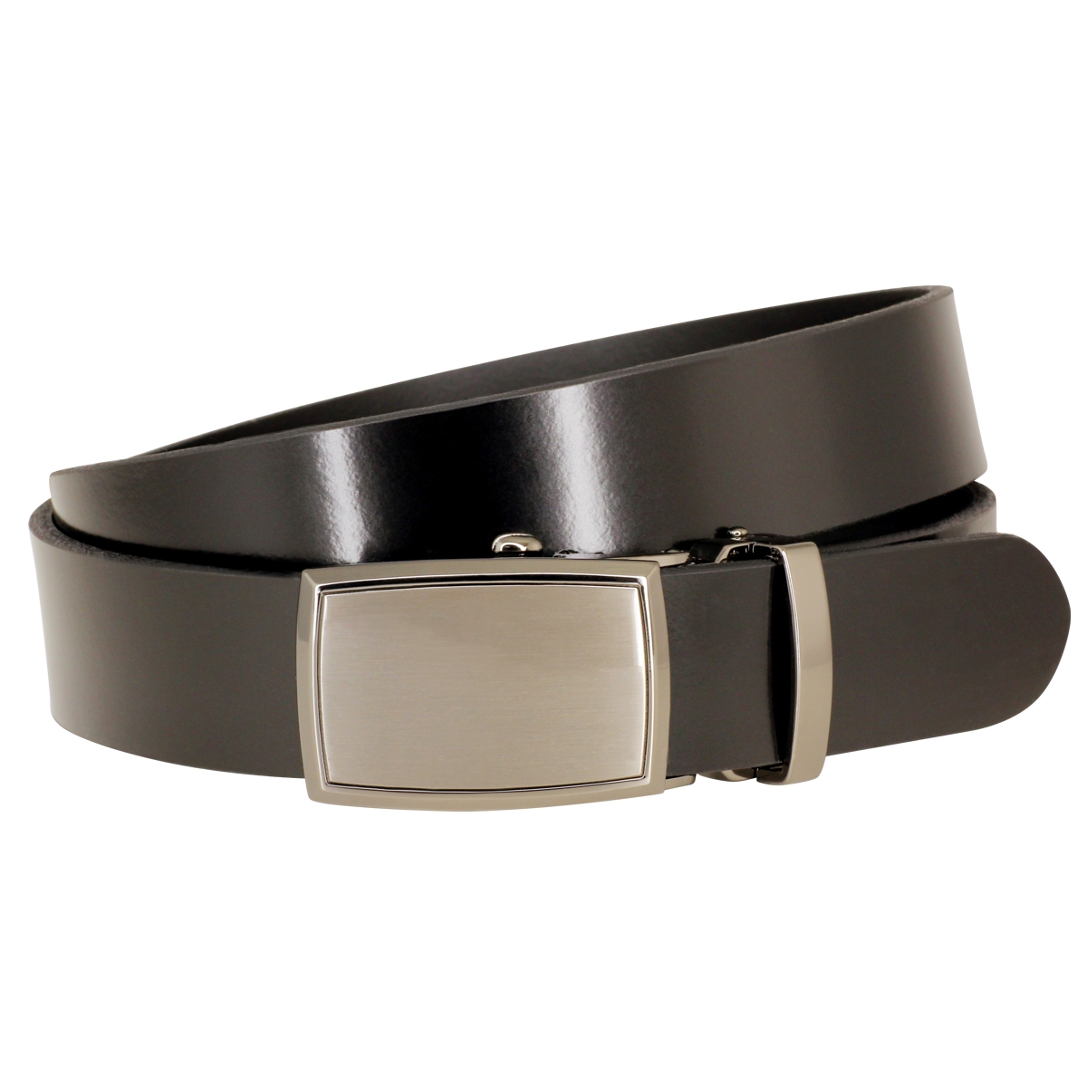 LINDENMANN Rindledergürtel Herren 33 mm Automatik schwarz