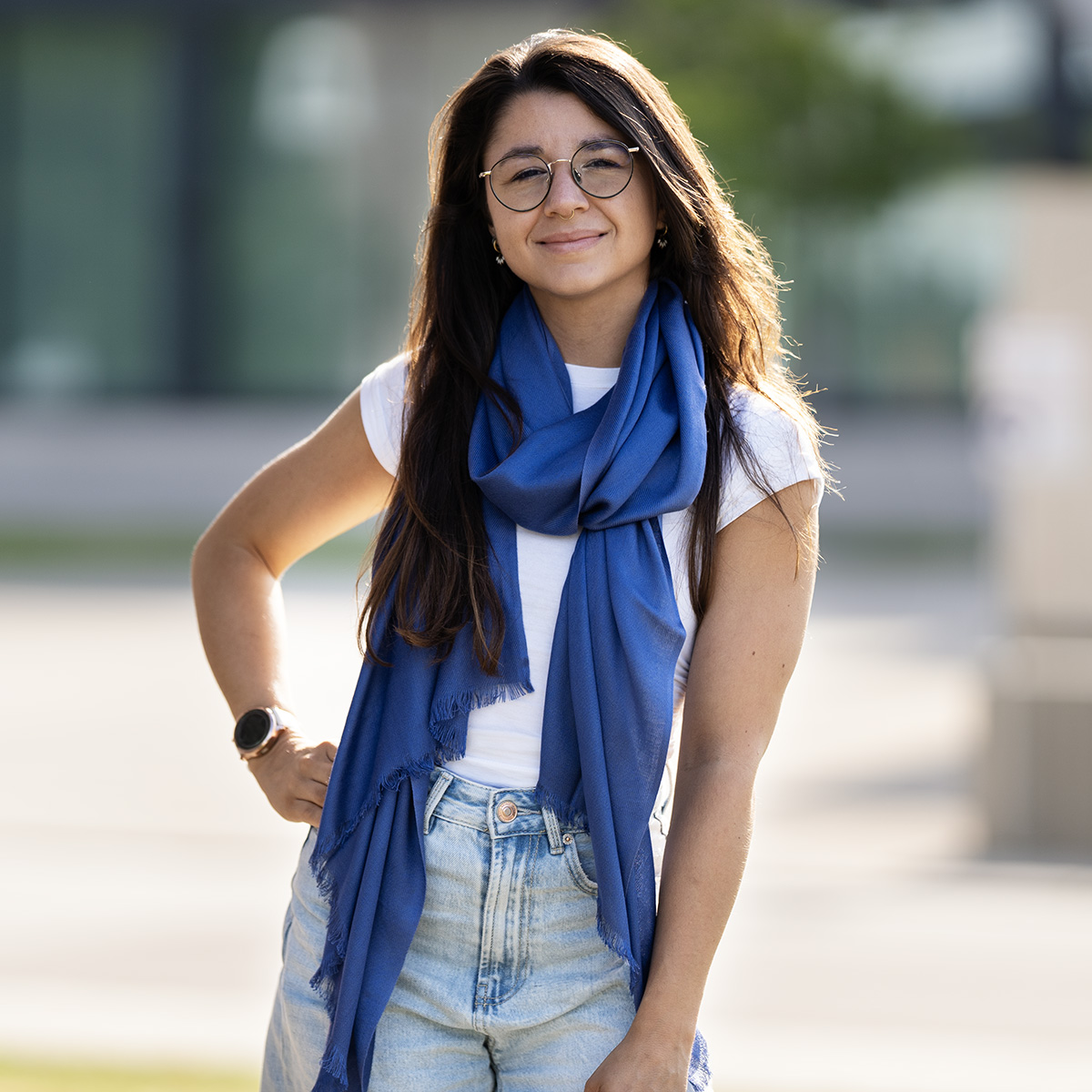 LINDENMANN Schal Damen dunkelblau