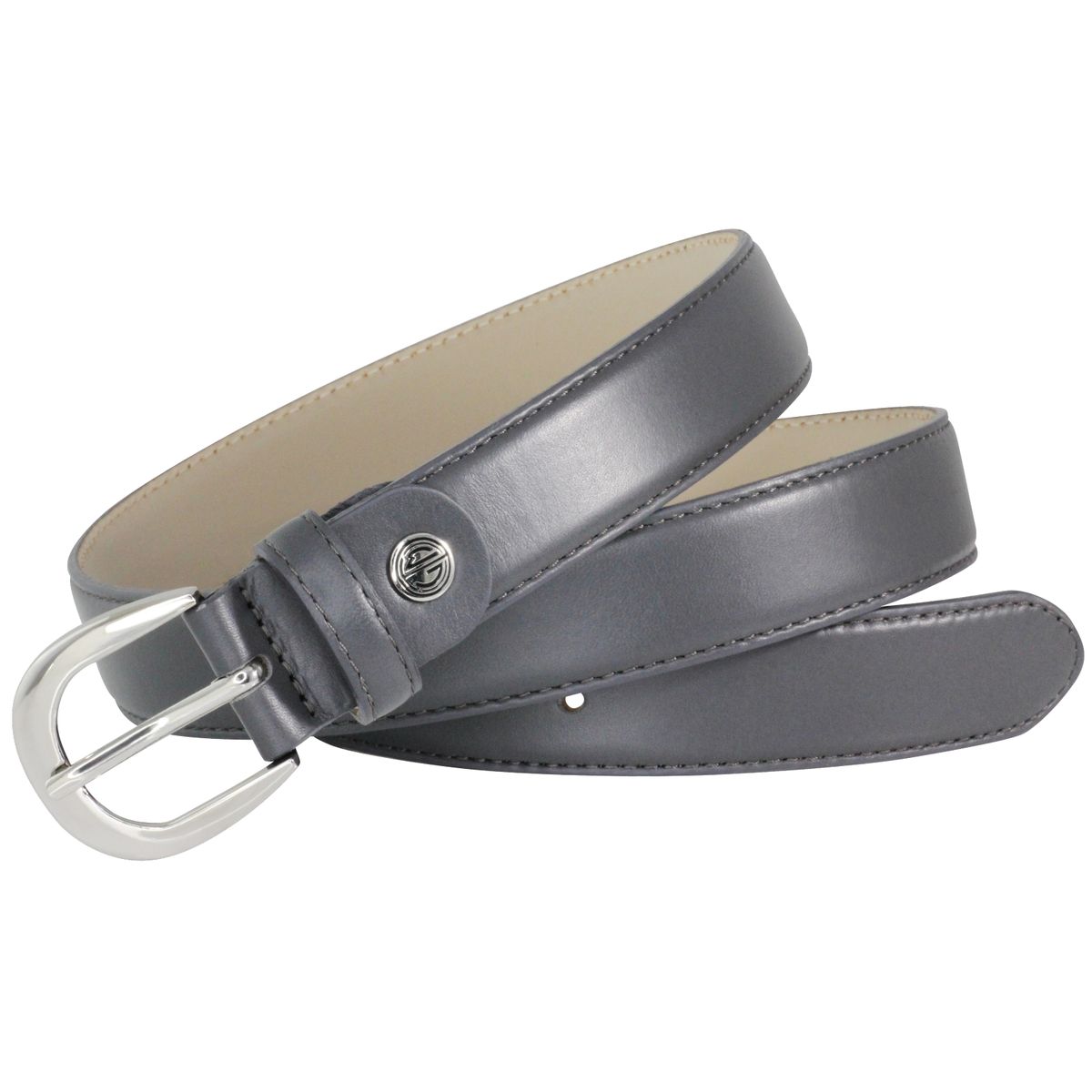 LINDENMANN Ledergürtel Damen 30 mm Nappa-Leder grau