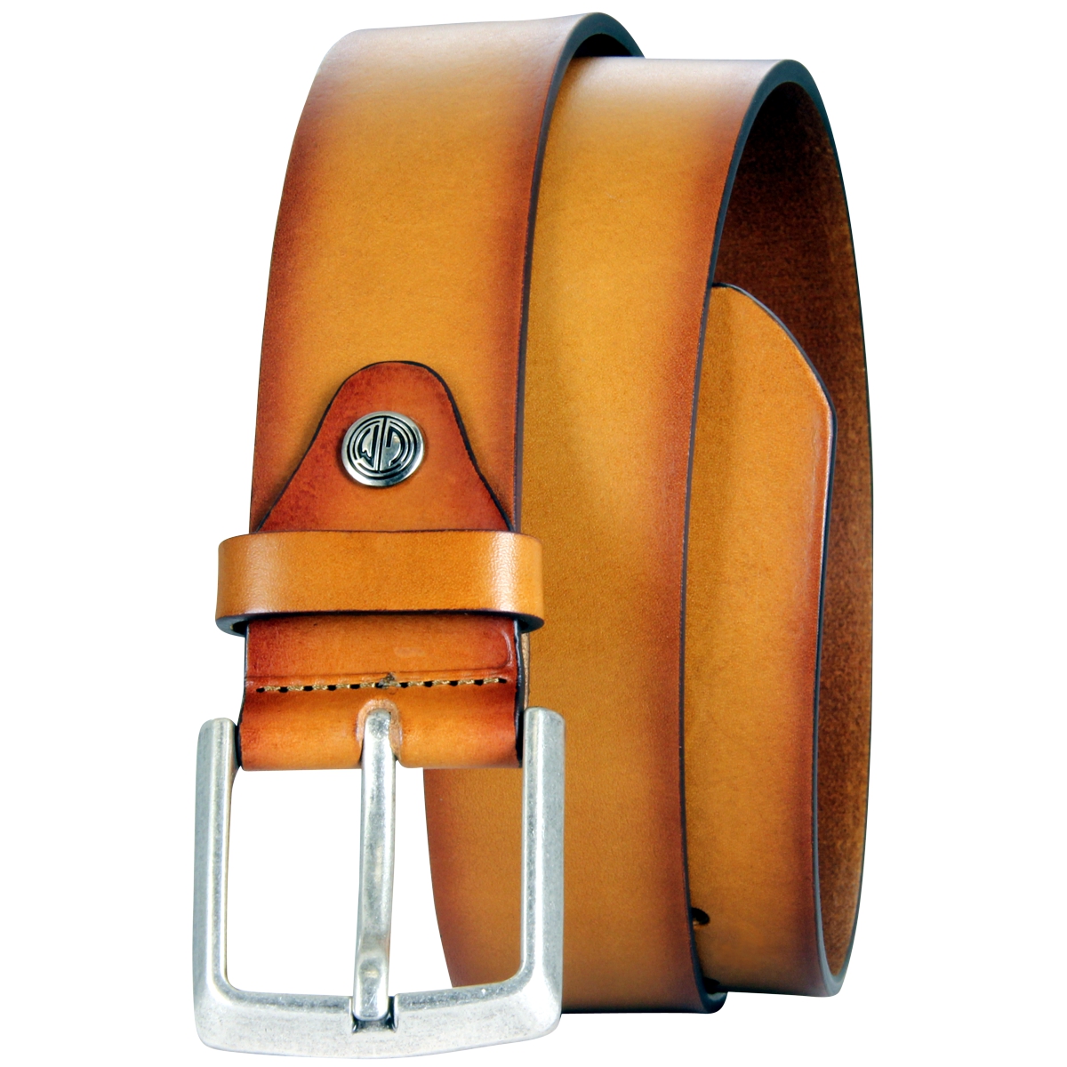 LINDENMANN Leder-Gürtel Herren 40 mm Vollrind cognac