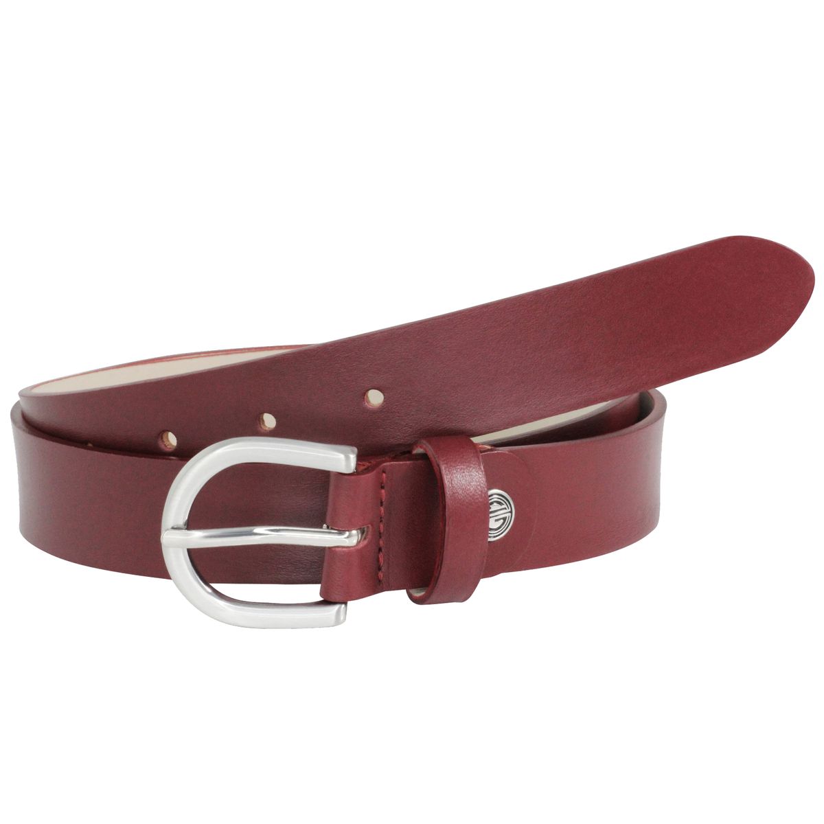 LINDENMANN Ledergürtel Damen 30 mm Nappa-Leder dunkelrot