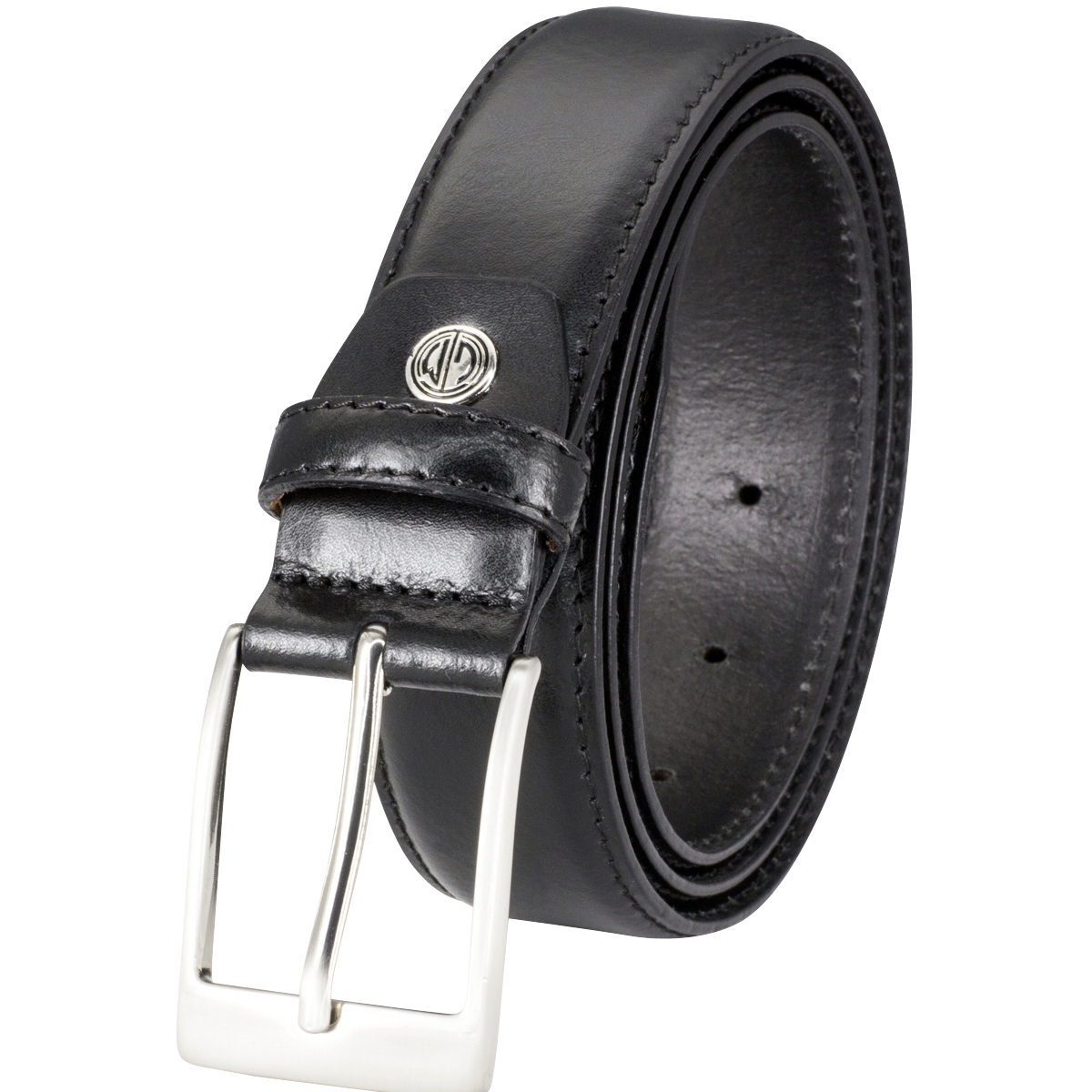 LINDENMANN Anzug-Ledergürtel Herren 35 mm Rindleder schwarz