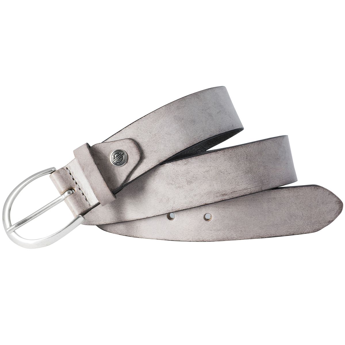 LINDENMANN Ledergürtel Damen echtes Leder 40 mm grau