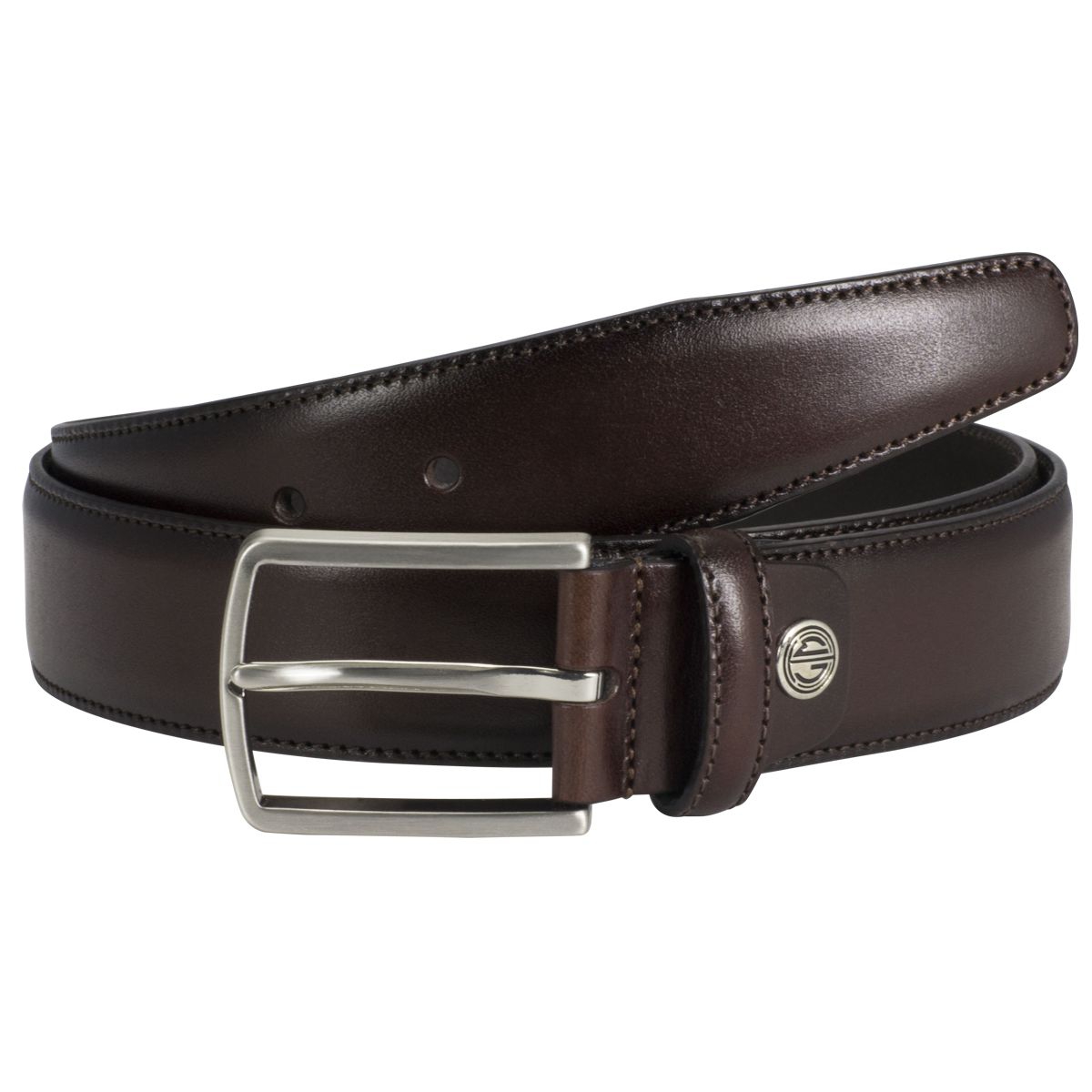 LINDENMANN Anzug-Ledergürtel Herren 35 mm Vollrind dunkelbraun