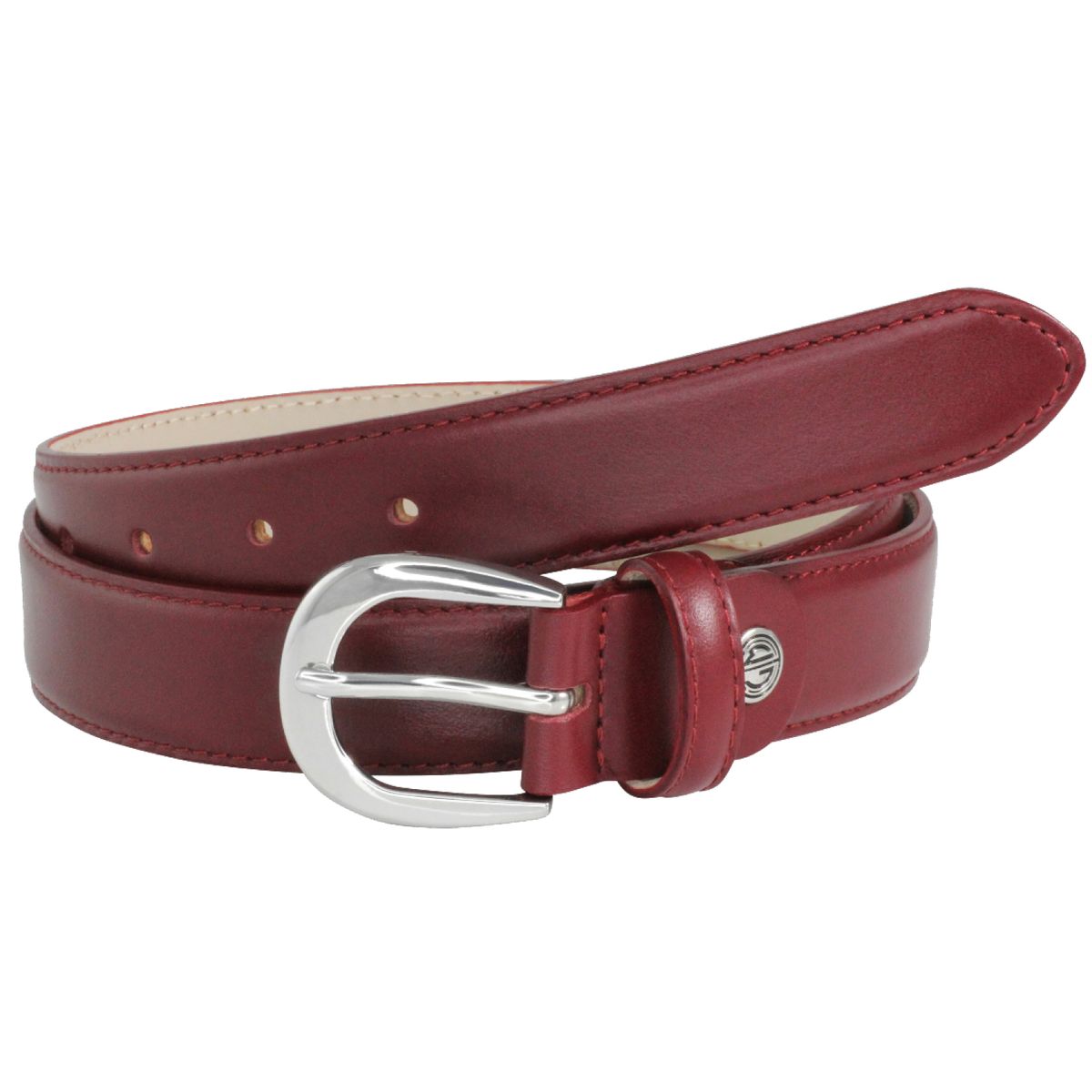 LINDENMANN Ledergürtel Damen 30 mm Nappa-Leder dunkelrot