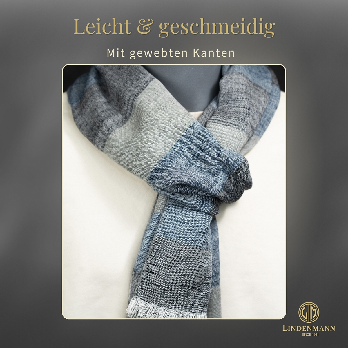 Herren Schal blau