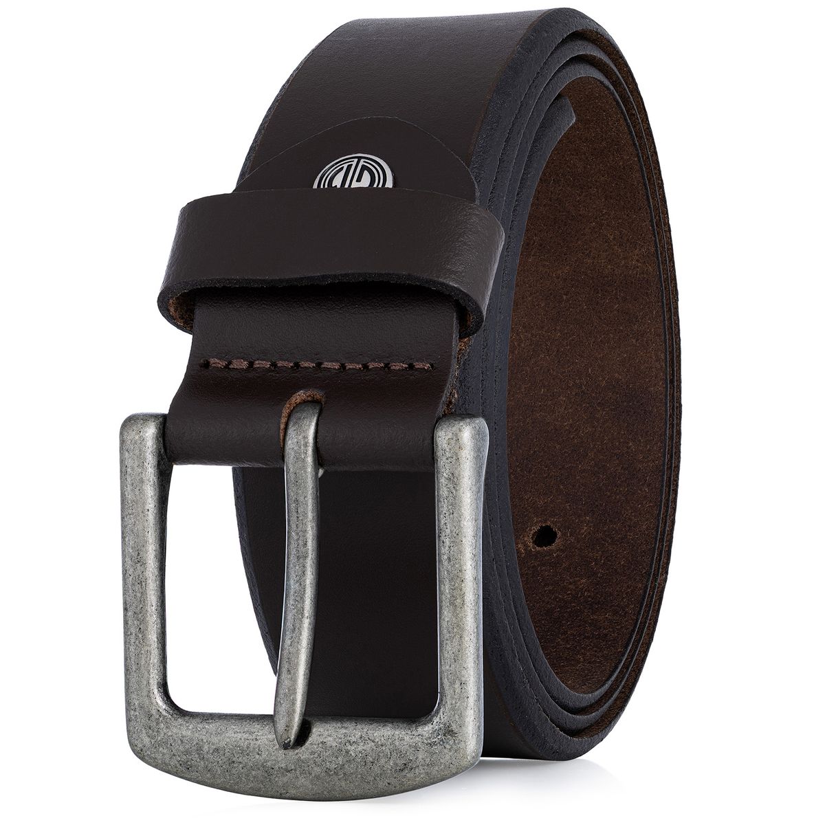 Zubehor, Gürtel, Leinwand, LINDENMANN Herren Vollrindledergürtel passend zu Jeanshosen im Casual-Style in dunkelbraun