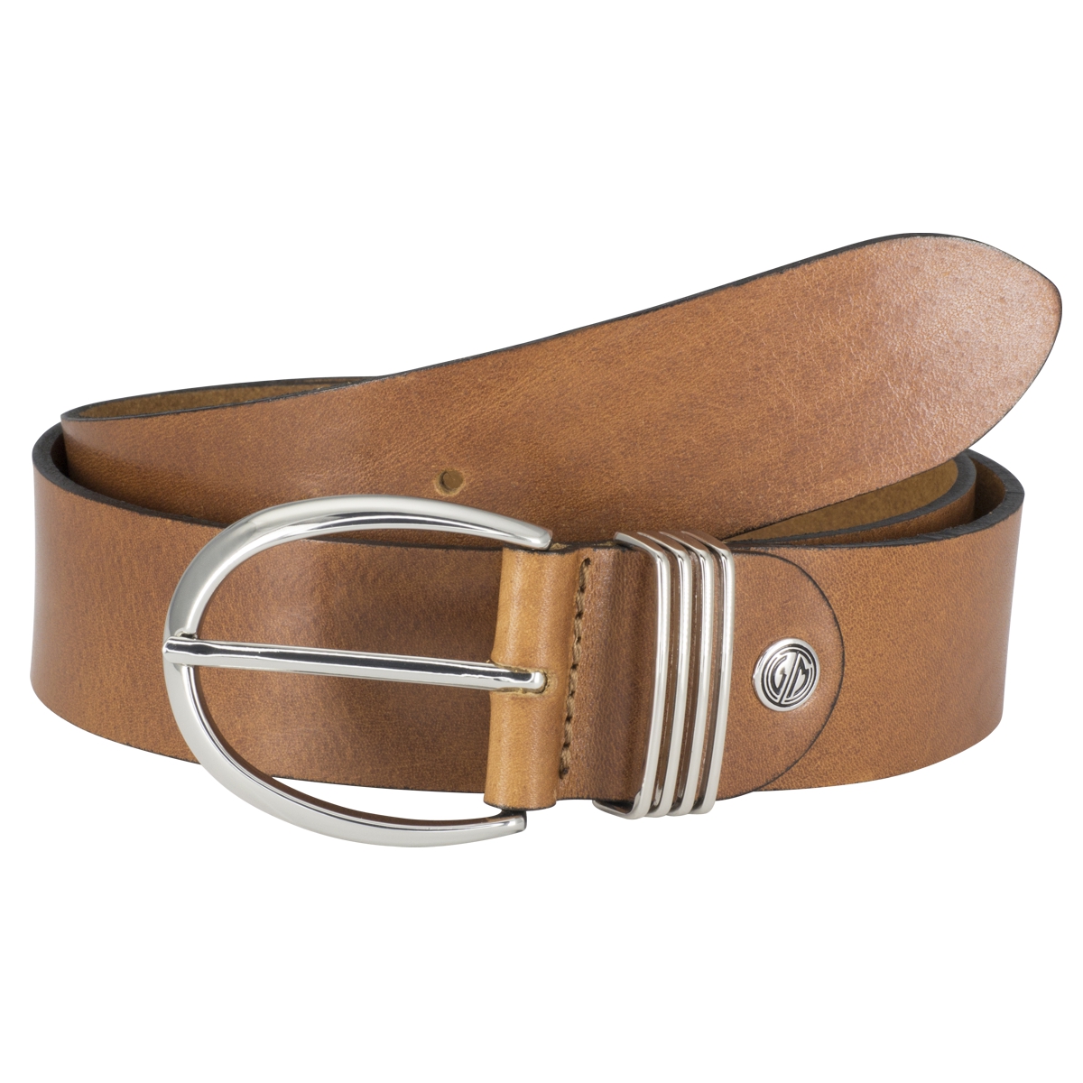 LINDENMANN Ledergürtel Damen, Gürtel Damen echtes Leder 40 mm breit cognac