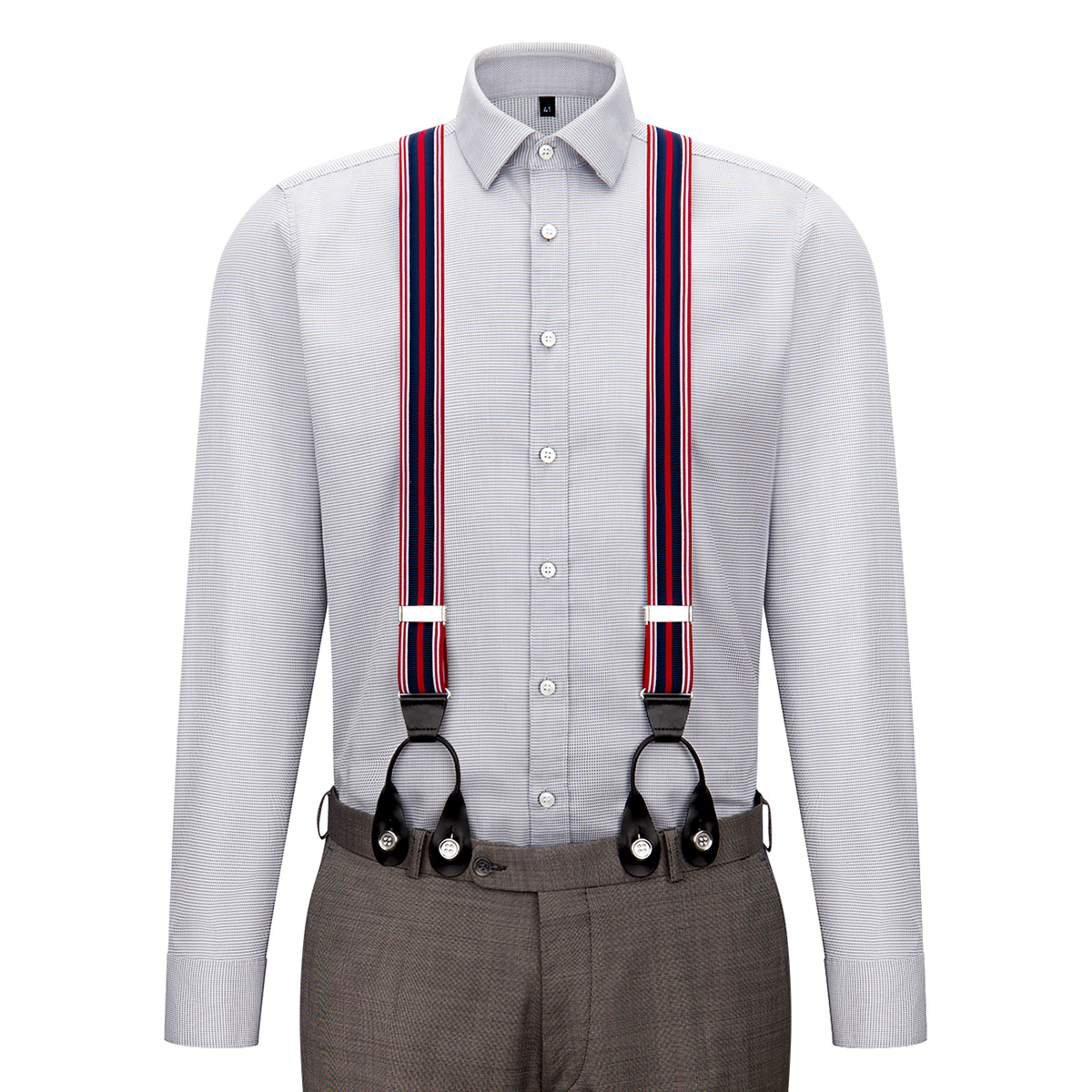 Hosenträger LINDENMANN blau rot weiss