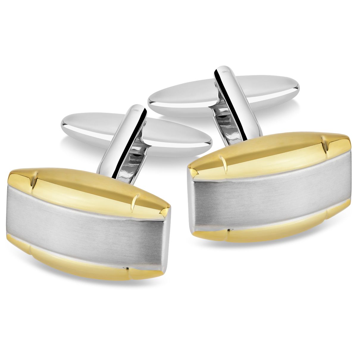 LINDENMANN Manschettenknöpfe Silber Gold Optik LINDENMANN Manschettenknöpfe Herren Business Hochzeit