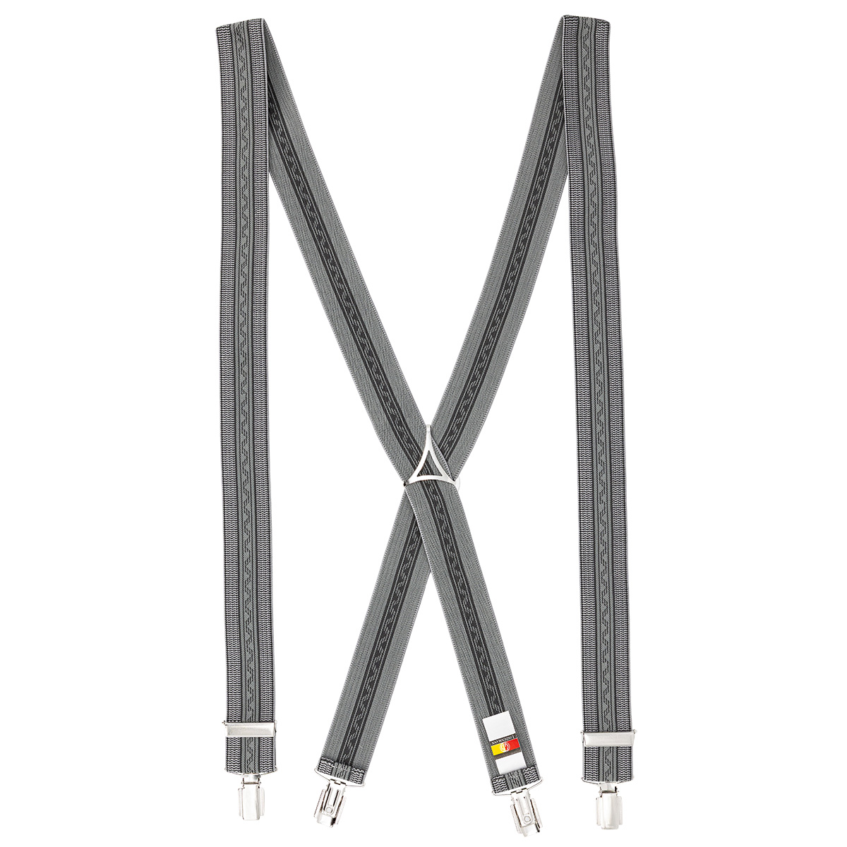 LINDENMANN Hosenträger Herren X-Form grau