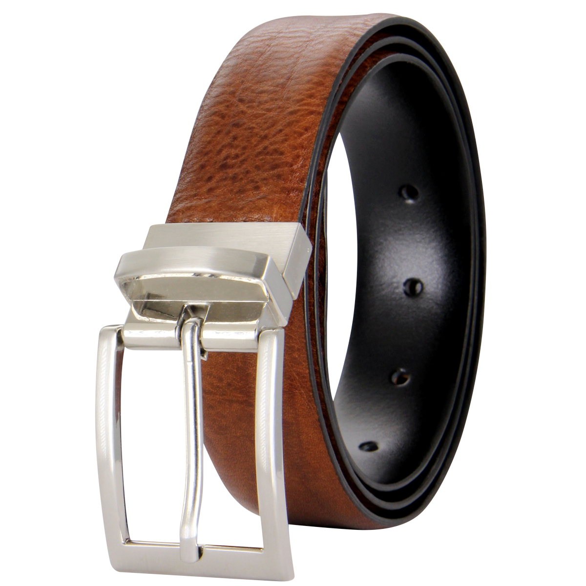 LINDENMANN Wende-Gürtel Herren Vollleder 30 mm schwarz braun