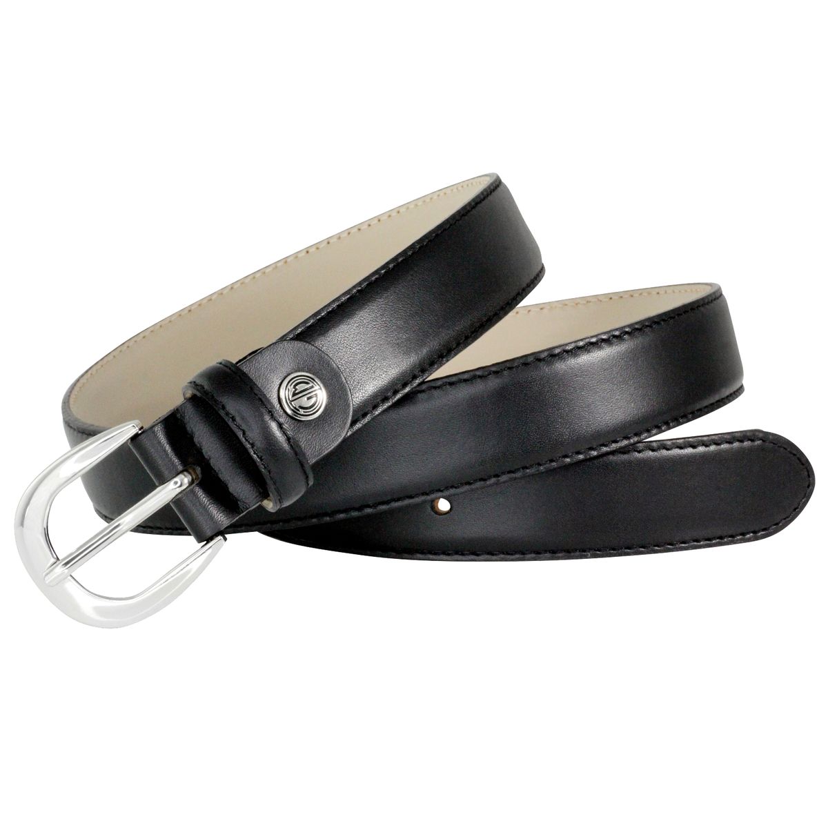 LINDENMANN Ledergürtel Damen 30 mm Nappa-Leder schwarz