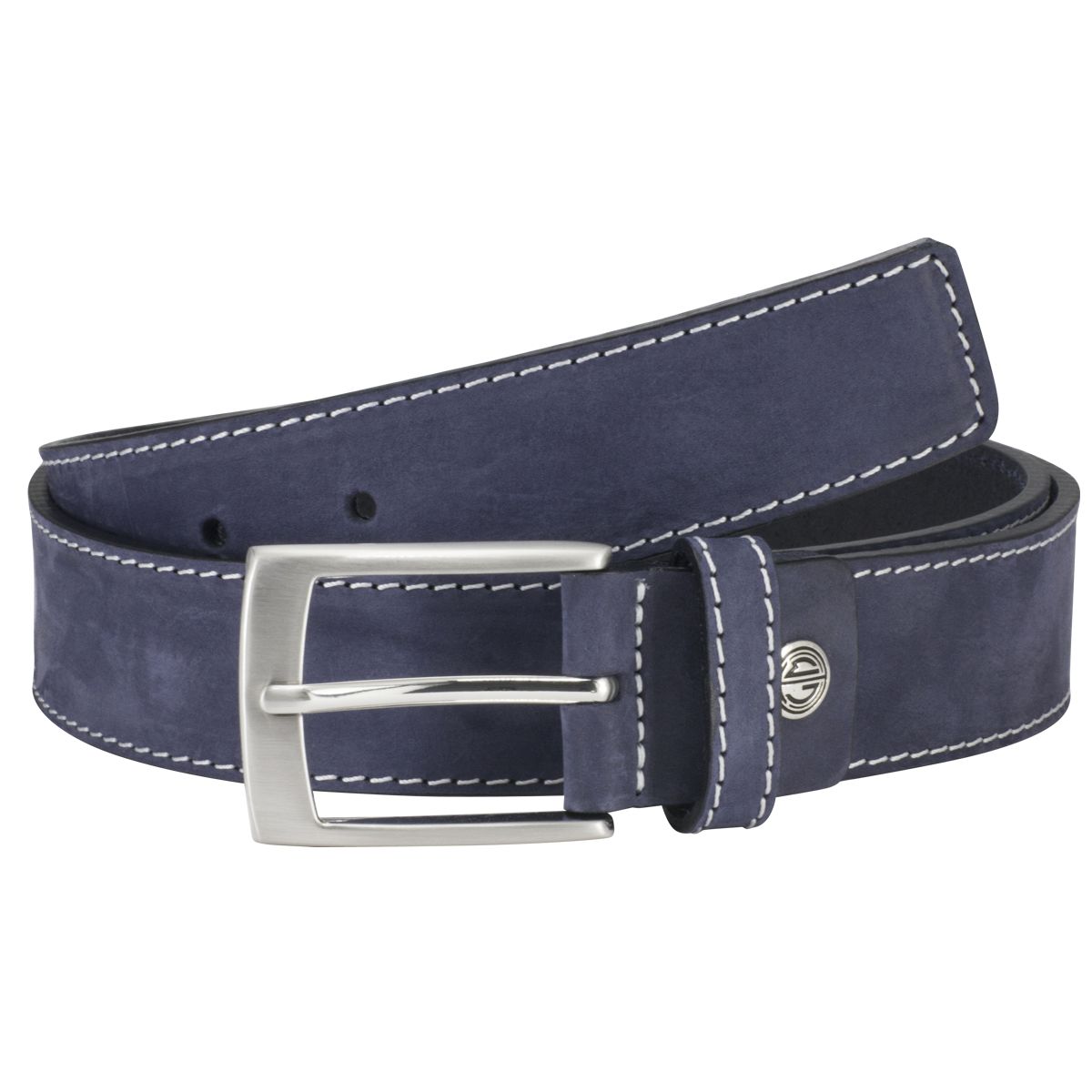 Gürtel, Ledergürtel, Navy, Nähte, Silberöse,