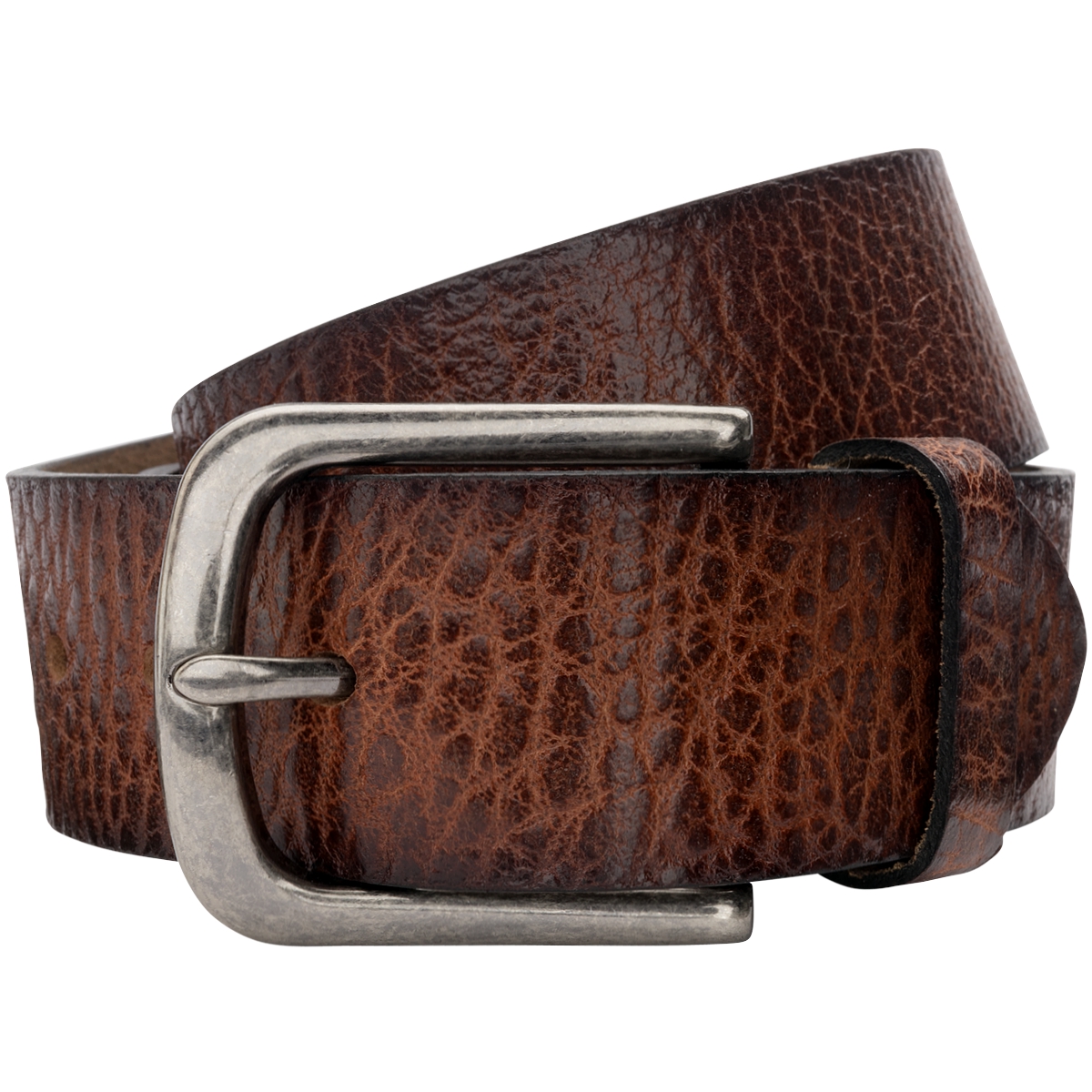LINDENMANN Leder-Gürtel Herren 40 mm Vollrind cognac