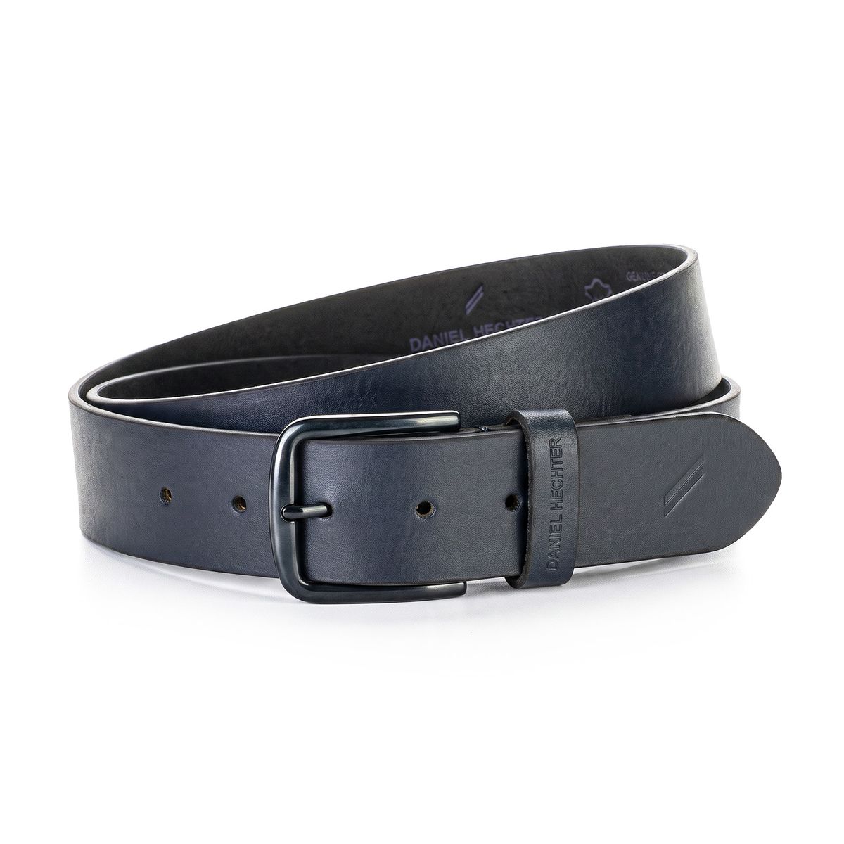 DANIEL HECHTER Herren casual 100% echtes Ledergürtel marine