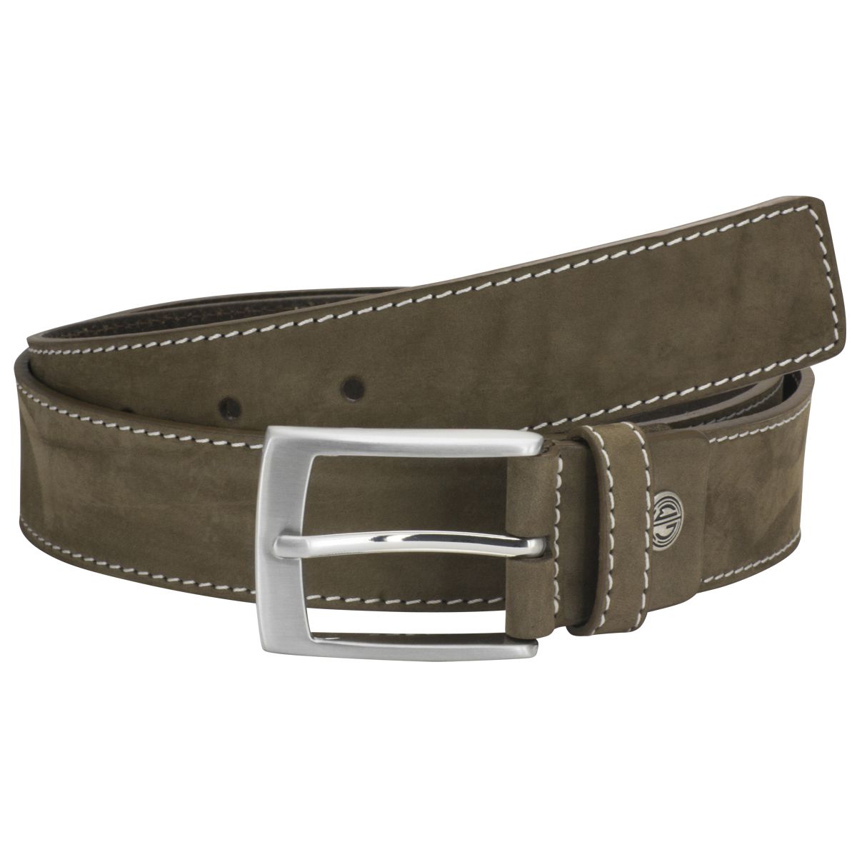 Gürtel, Leder, braun, Steckschließe, Stitching,