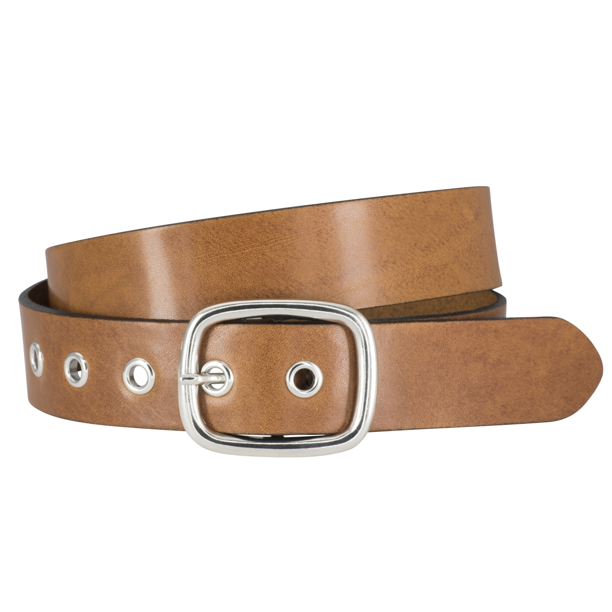 LINDENMANN Ledergürtel Damenechtes Leder 35 mm  cognac