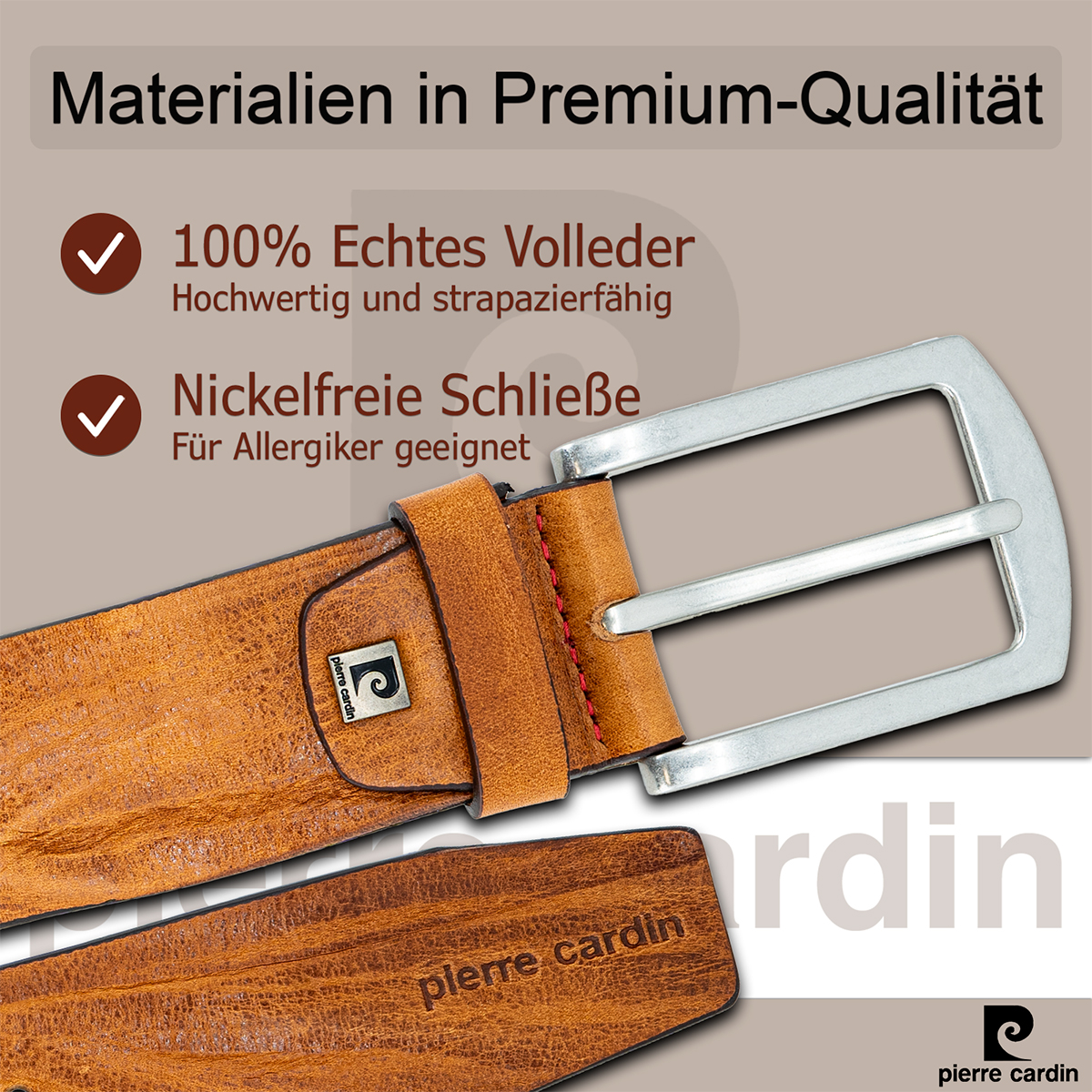 Pierre Cardin Herren-Leder-Gürtel